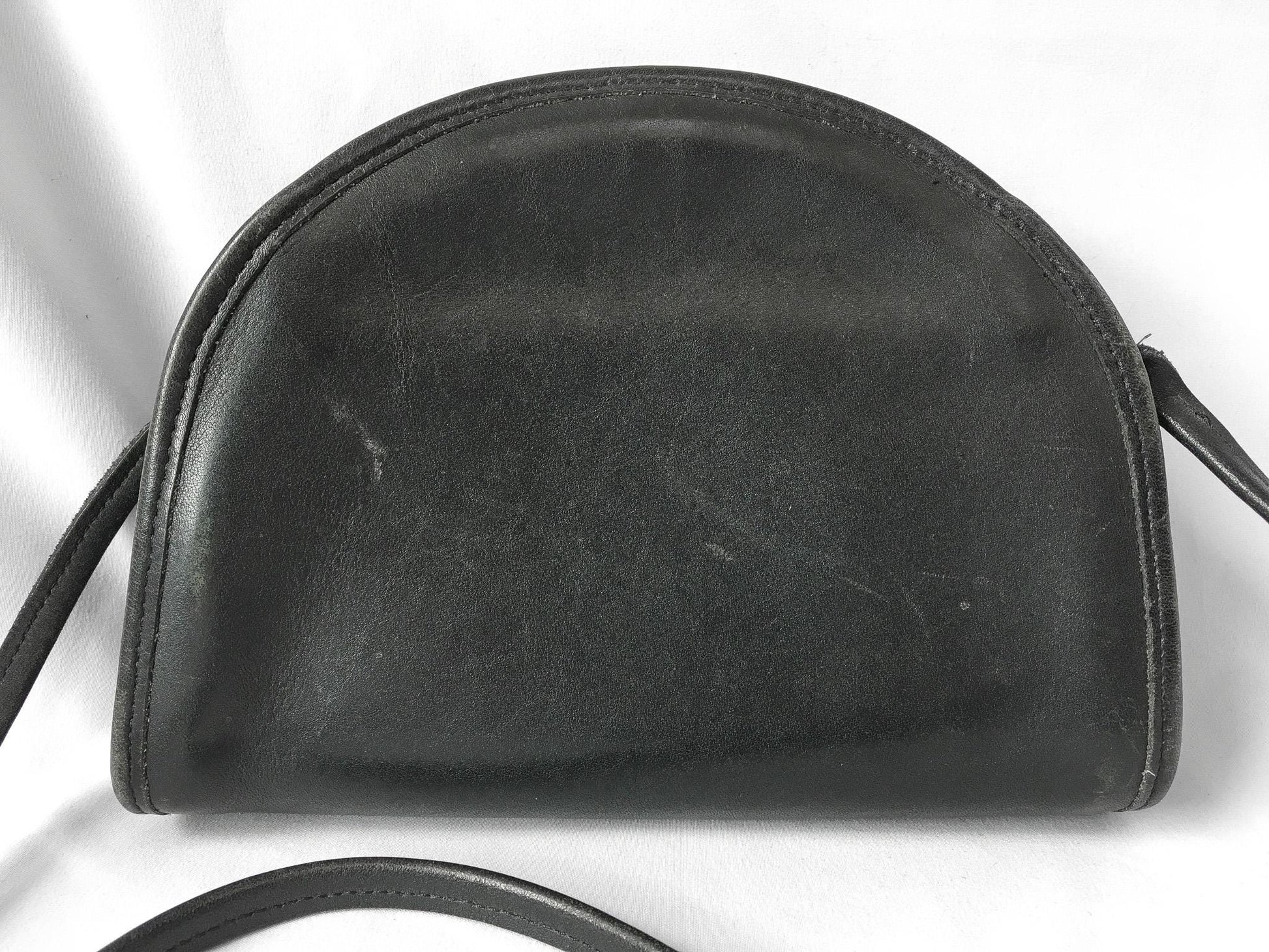 Vintage 70s Coach Leatherware Kimball Black Half Moon Crossbody Bag, Vintage Rare Coach Handbag