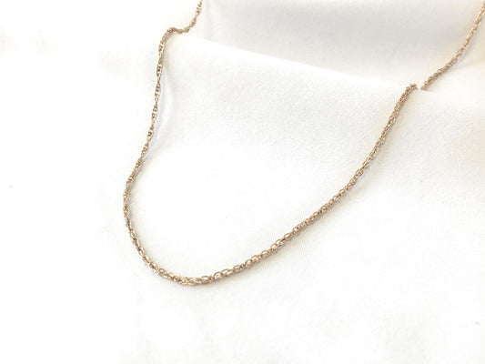 Vintage 14K Gold Filled MSCO 24 Inch Chain Necklace, 1 mm, Simple Everyday Layering Necklace