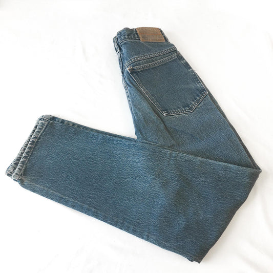 90s Marithe Francois Girbaud Medium Stonewash High Rise Straight Leg/Baggy Jeans, 26" x 31"
