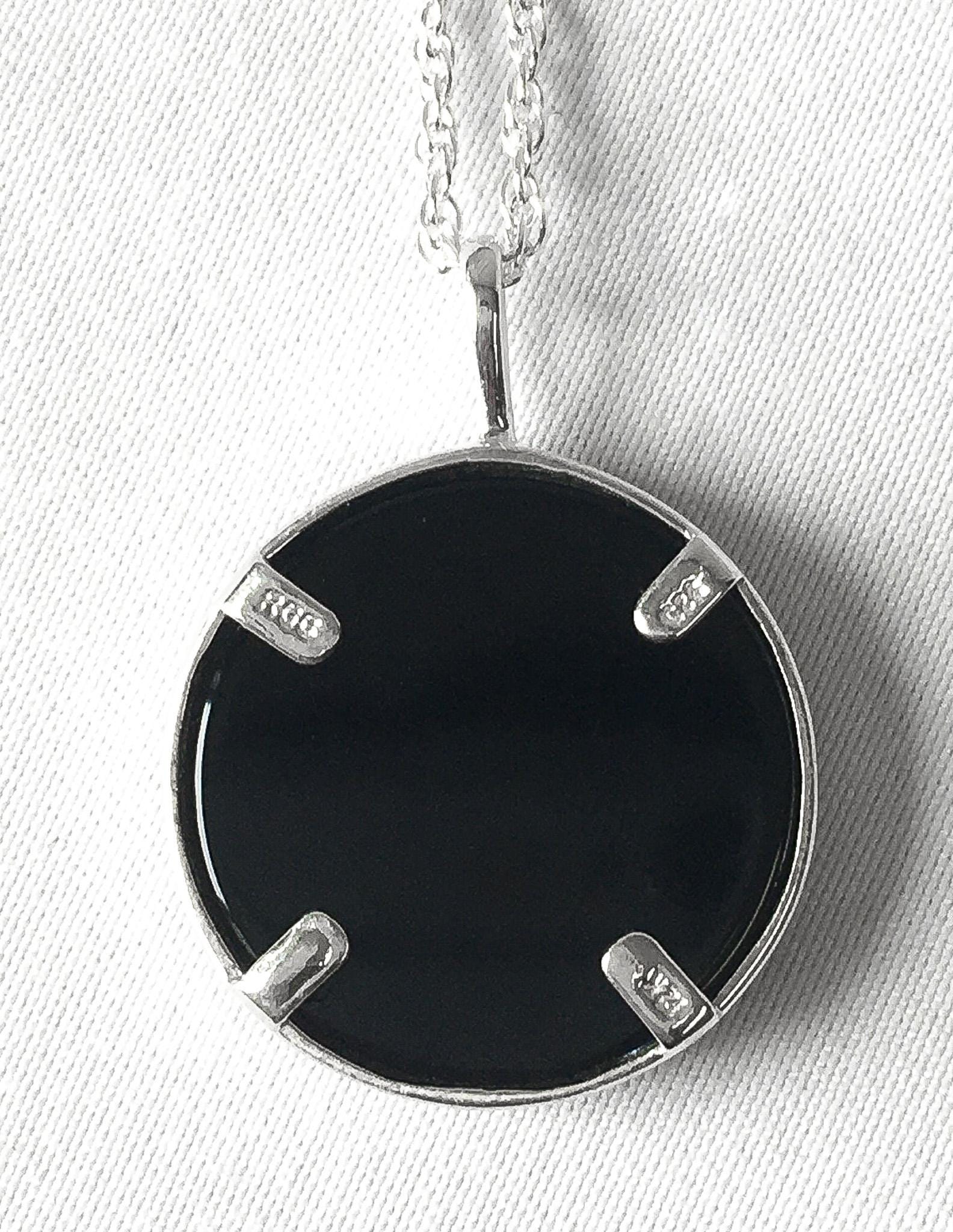 RGC Black Hills Gold 12K 925 Mallard Duck Onyx Leaf Pendant on 18" 925 Chain, Vintage Black Hills Gold Jewelry