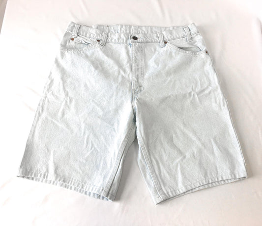 Vintage Levi's Orange Tab 550 Ultra Light Wash Denim Jean Shorts, Sz. 36", Unisex Levi's Jean Shorts