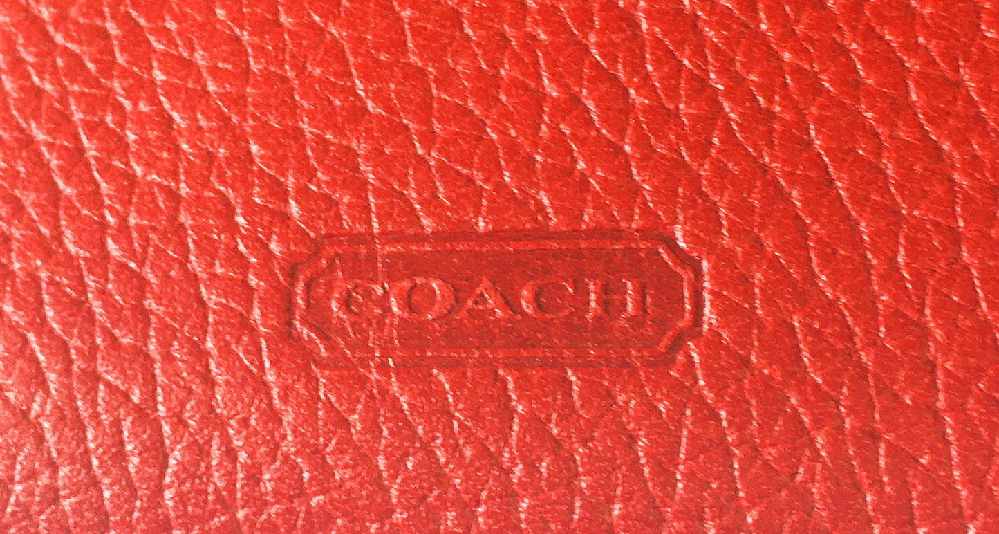 Vintage Coach Red Pebbled Playing Card Travel Case Wallet, Vintage Classy Coach Wallet