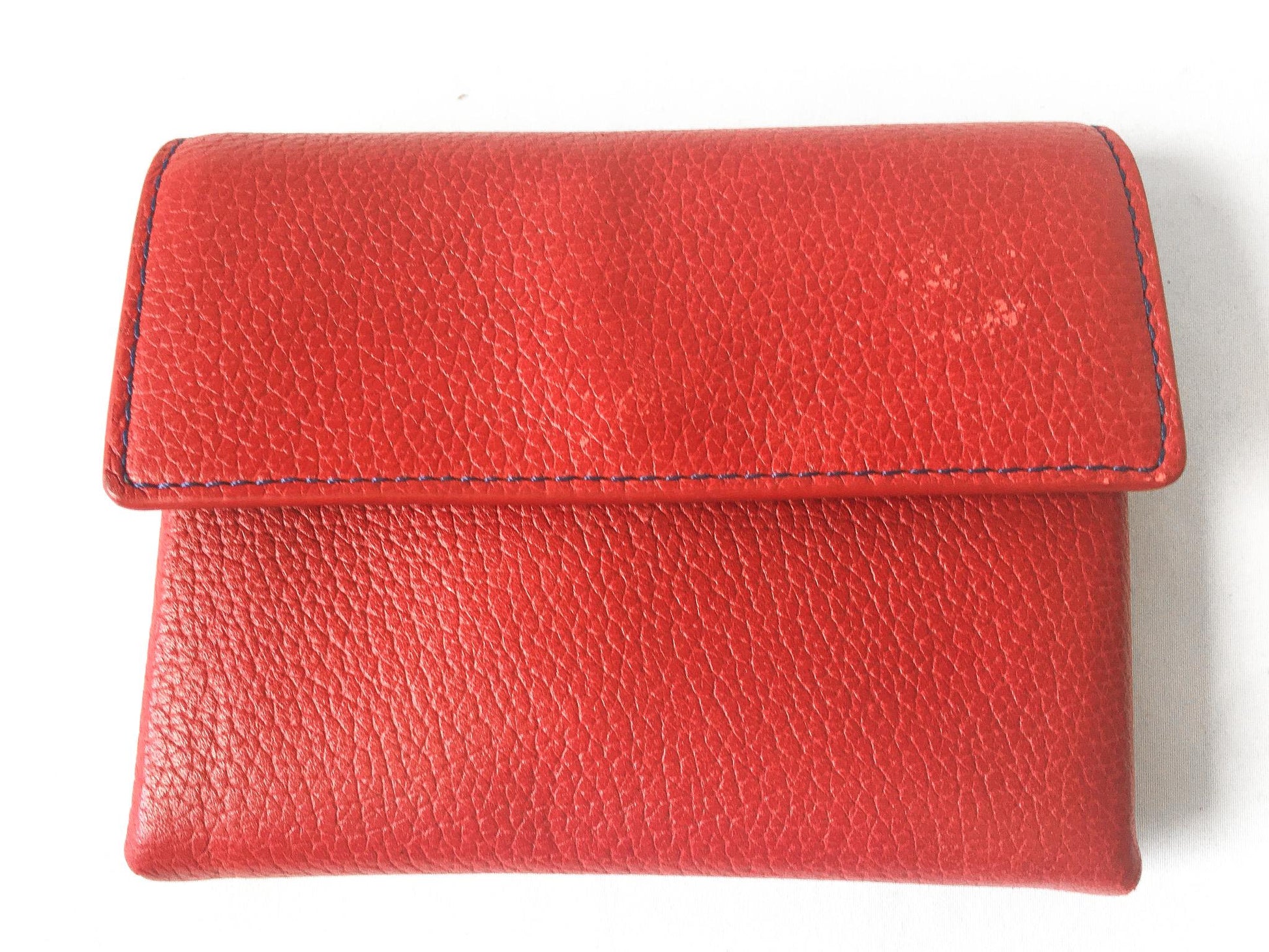 Vintage Coach Red Pebbled Playing Card Travel Case Wallet, Vintage Classy Coach Wallet