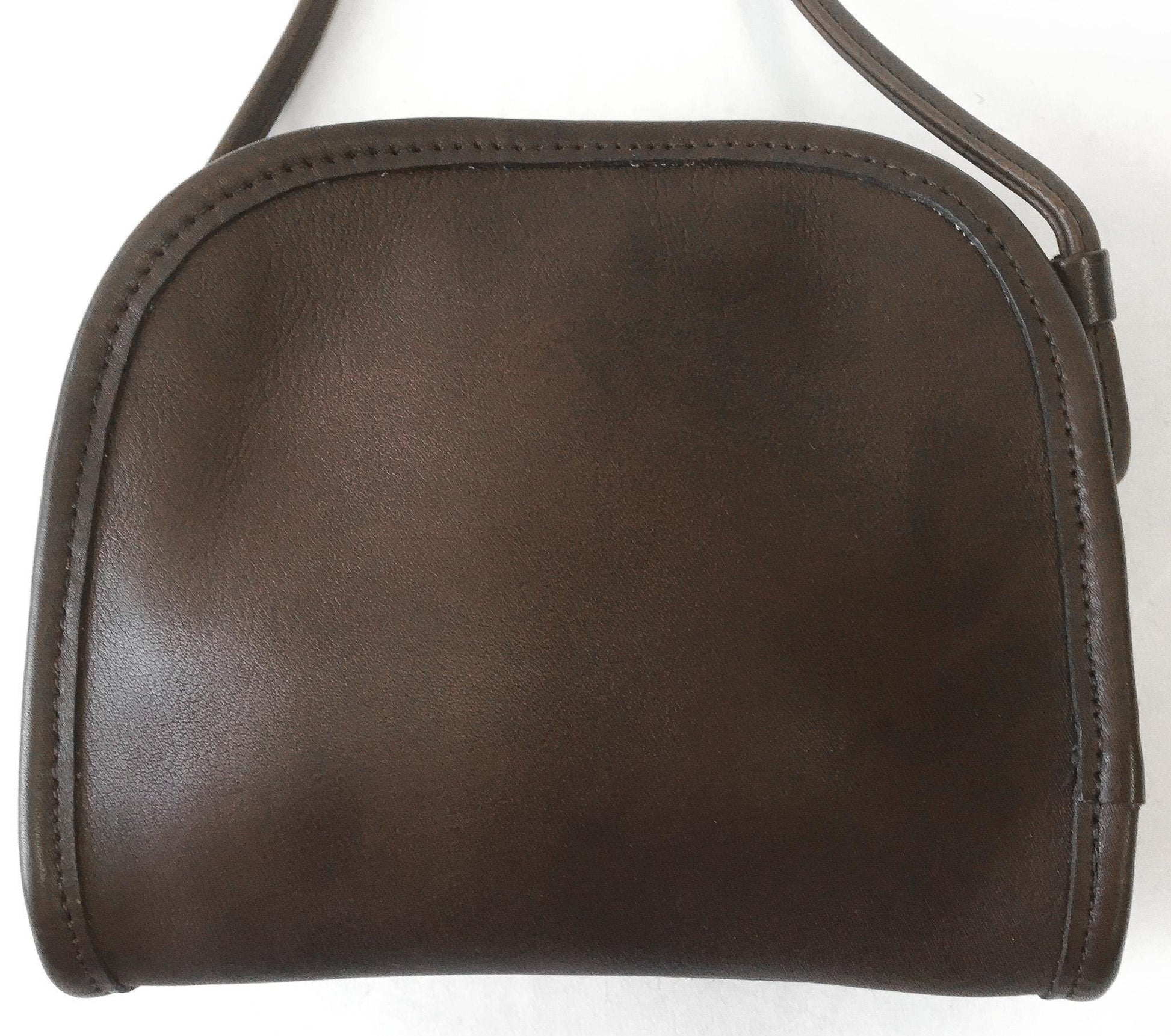 90s Coach Mini Abbie Brown Leather Crossbody Bag, Style #9017, Vintage 90s Coach Handbag