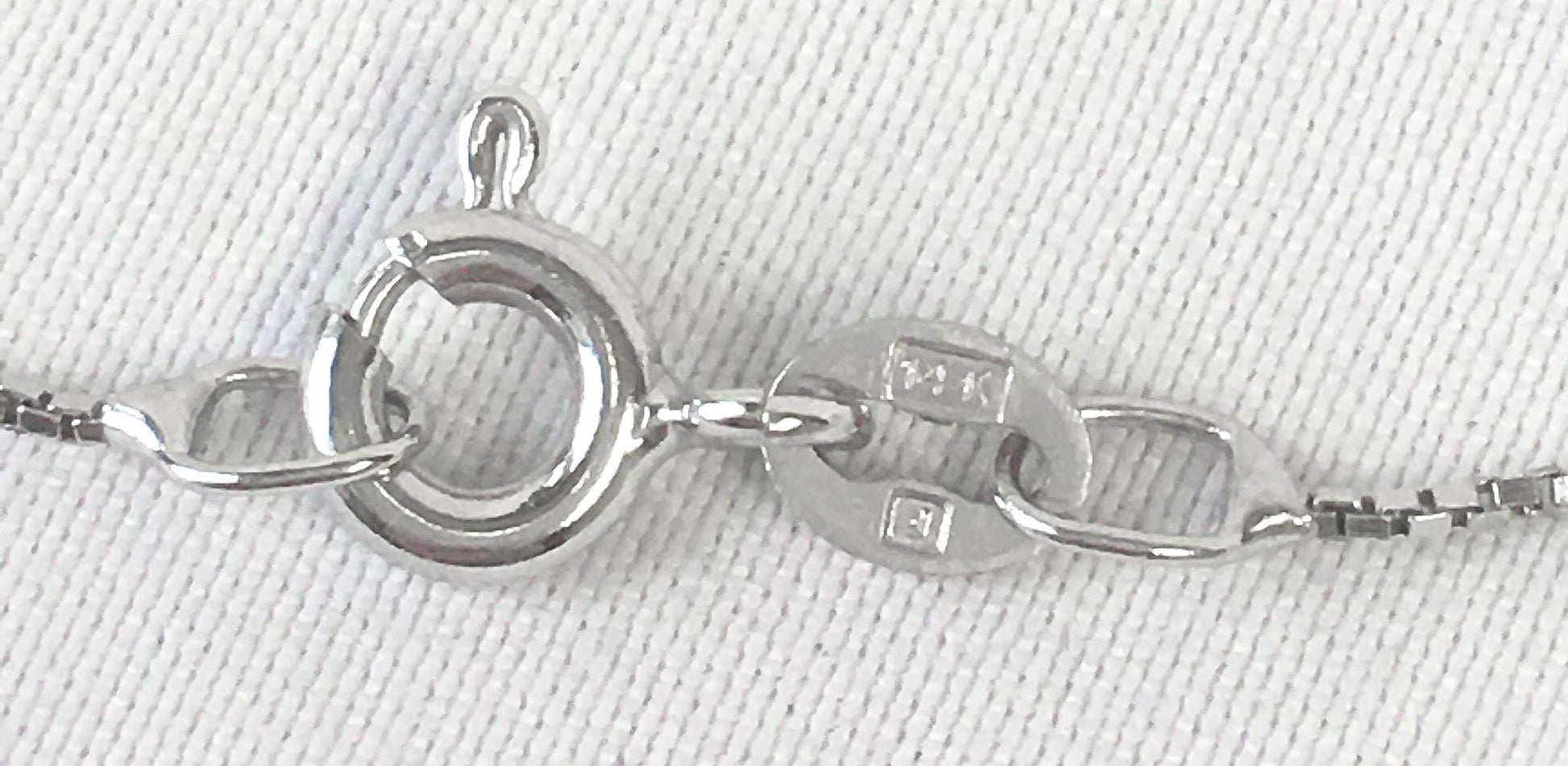 14K White Gold Box 24" Chain Necklace, 1mm Width, Simple Everyday Dainty Layering Chain Necklace