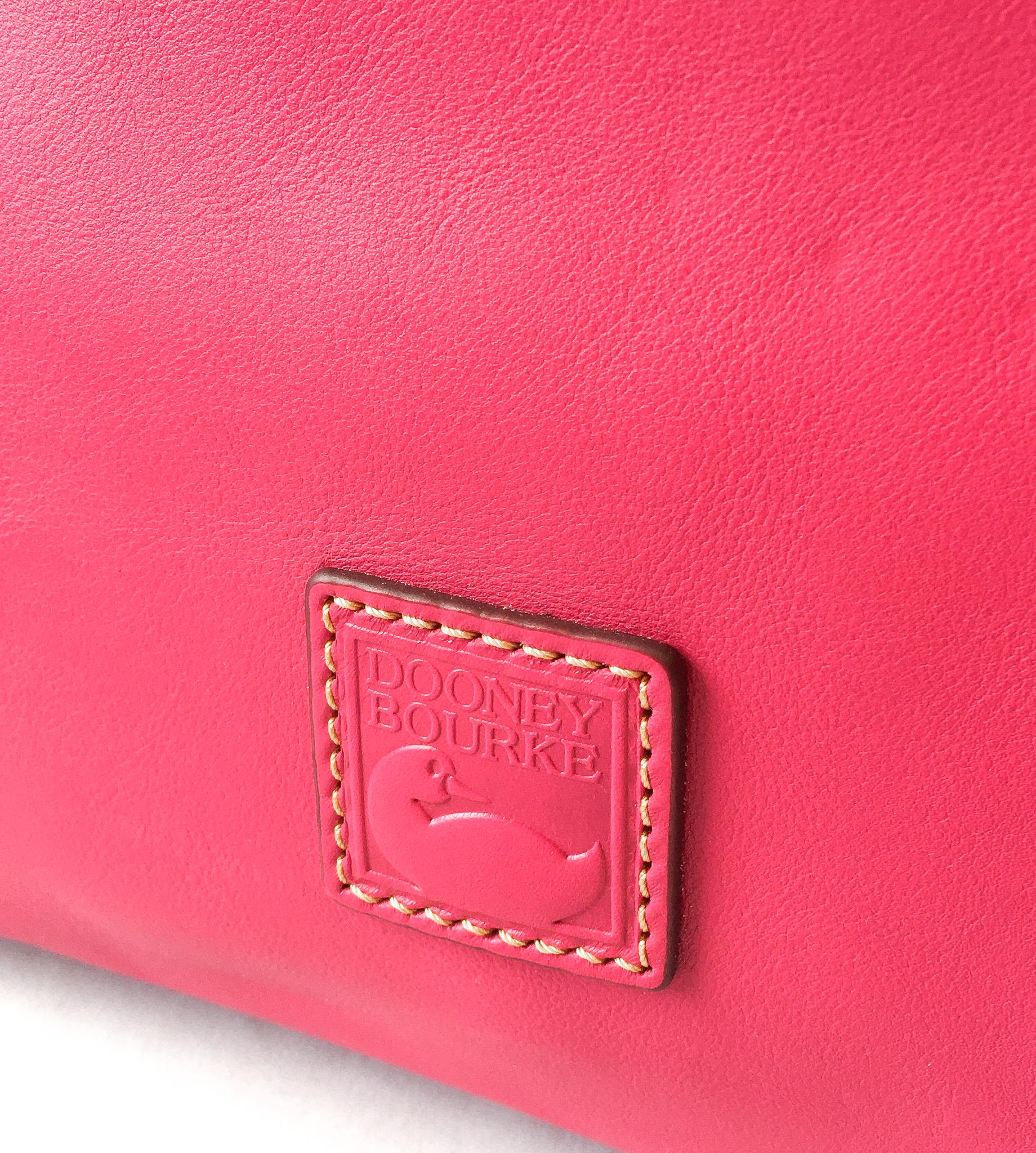 Vintage Dooney and Bourke Large Florentine Ashton Pink Leather Shoulder Tote Bag