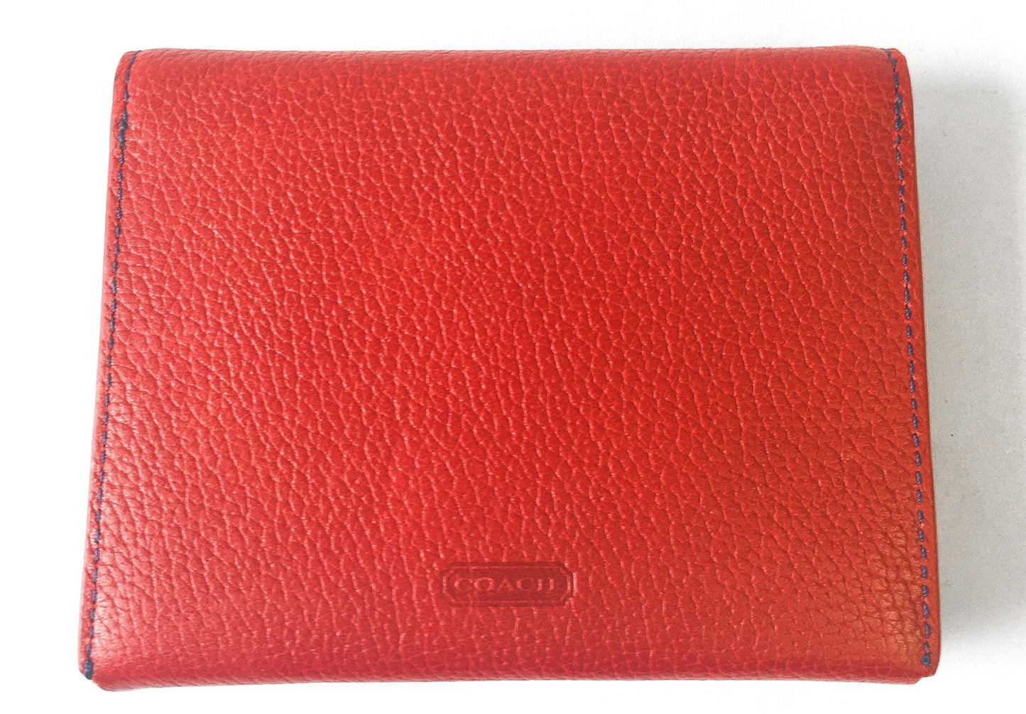 Vintage Coach Red Pebbled Playing Card Travel Case Wallet, Vintage Classy Coach Wallet