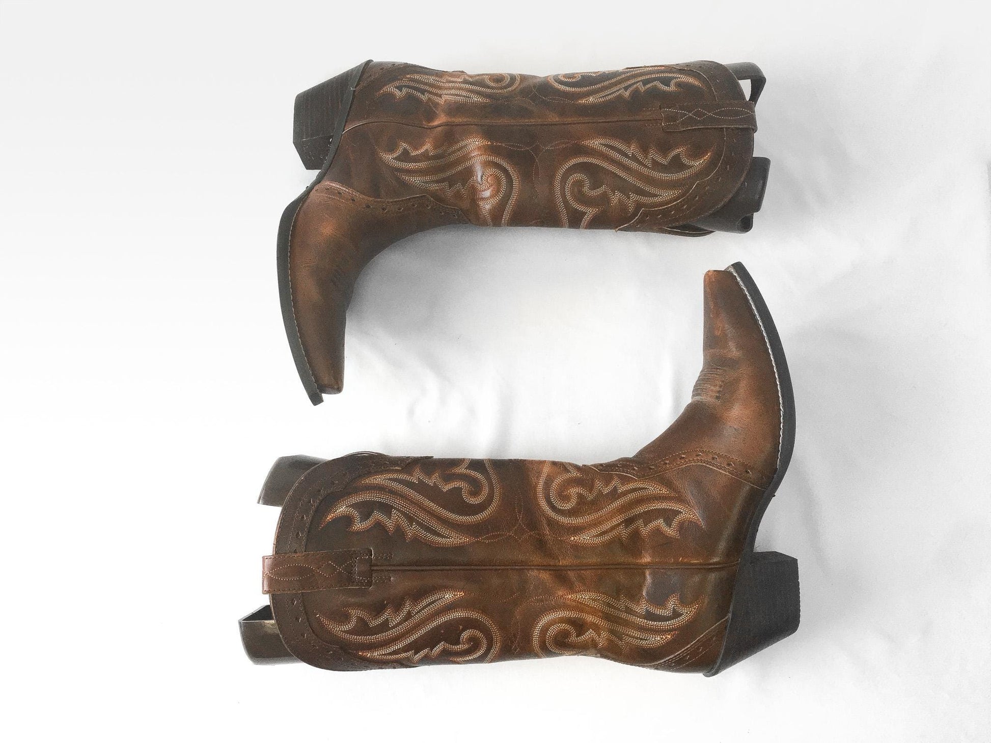 Vintage Inspired Ariat Heritage Western X Brown Cowboy Boots, Women's Sz 11B, Style, #10005908, Vintage Western Festival Cowgirl Boots