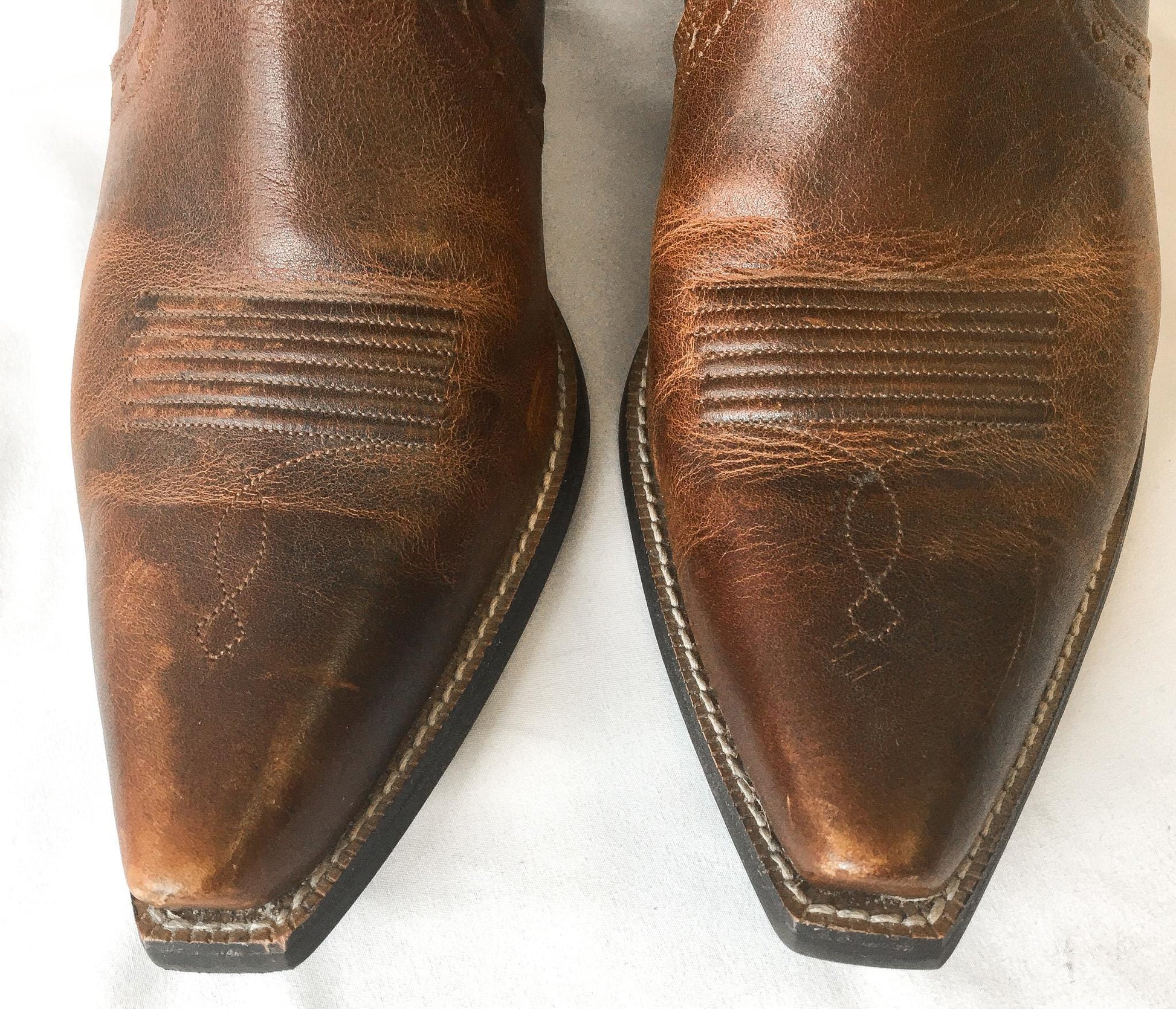 Vintage Inspired Ariat Heritage Western X Brown Cowboy Boots, Women's Sz 11B, Style, #10005908, Vintage Western Festival Cowgirl Boots
