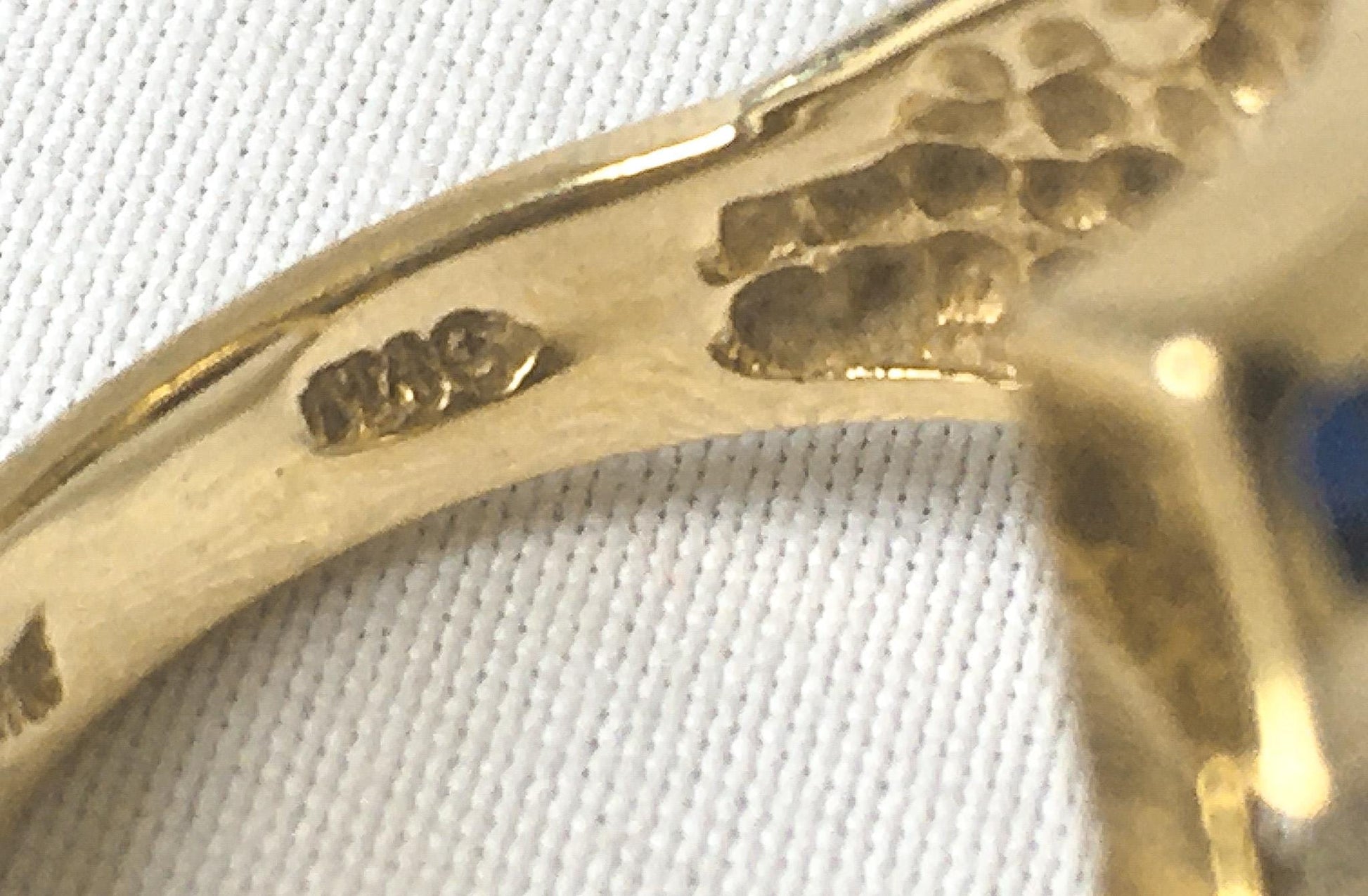 Vintage 14K Gold Diamond Sapphire Wrap Around Cocktail Ring, Sz. 6.5, Vintage Art Deco Statement Ring
