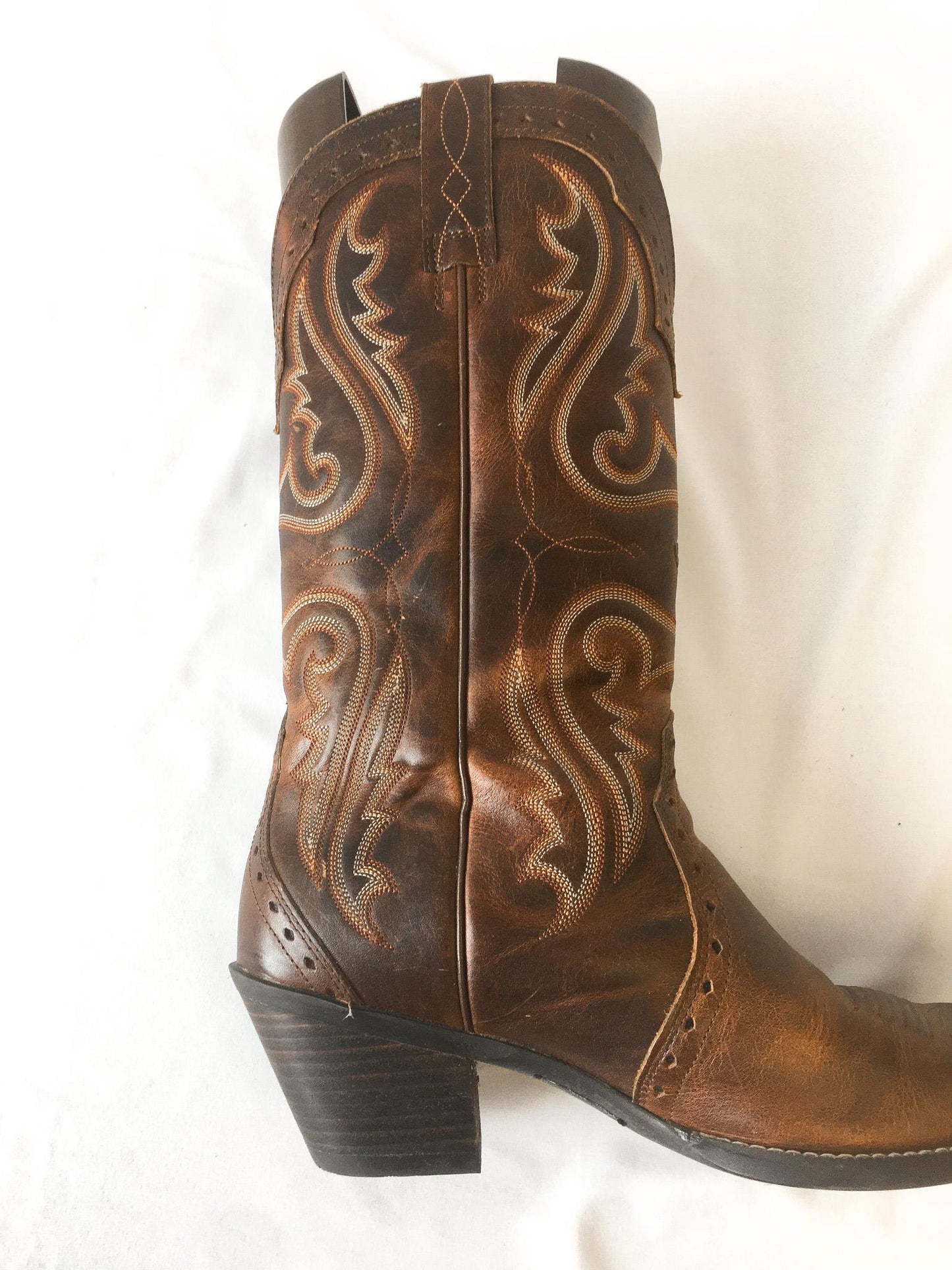 Vintage Inspired Ariat Heritage Western X Brown Cowboy Boots, Women's Sz 11B, Style, #10005908, Vintage Western Festival Cowgirl Boots