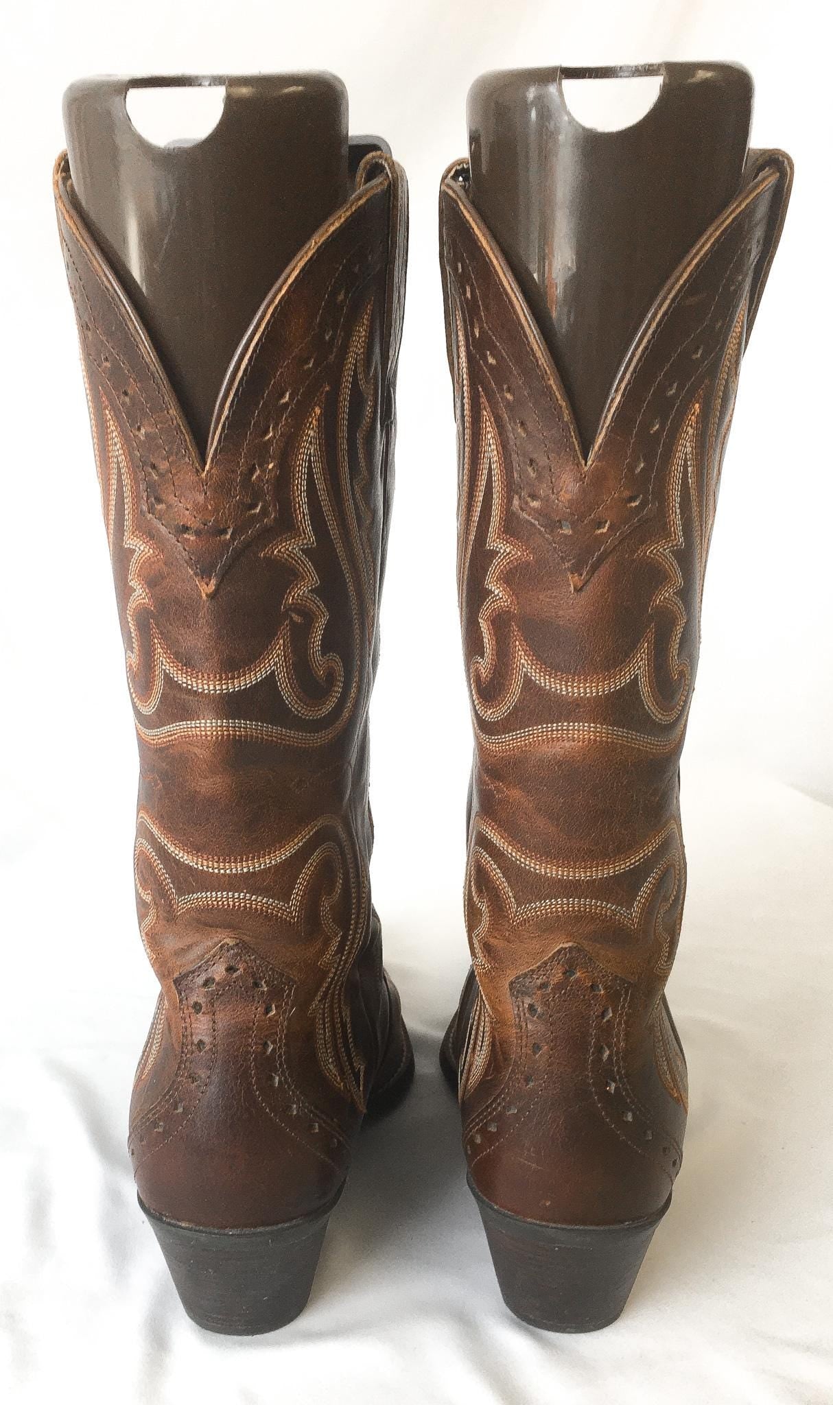 Vintage Inspired Ariat Heritage Western X Brown Cowboy Boots, Women's Sz 11B, Style, #10005908, Vintage Western Festival Cowgirl Boots