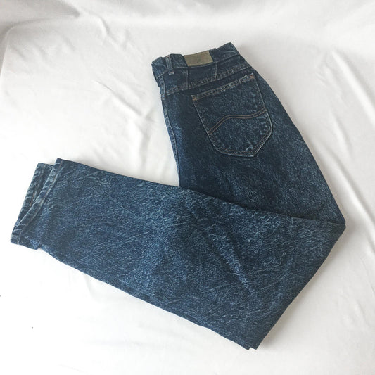 Vintage 90s Lee Dark Acid Wash High Rise Baggy Jeans, 30" x 31"