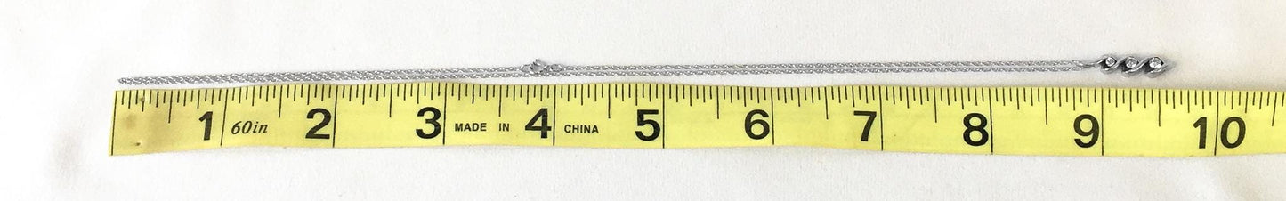 10K Sirena White Gold Diamond Twisted Heart Journey Pendant Necklace, 18", Simple Everyday Elegant Diamond Necklace