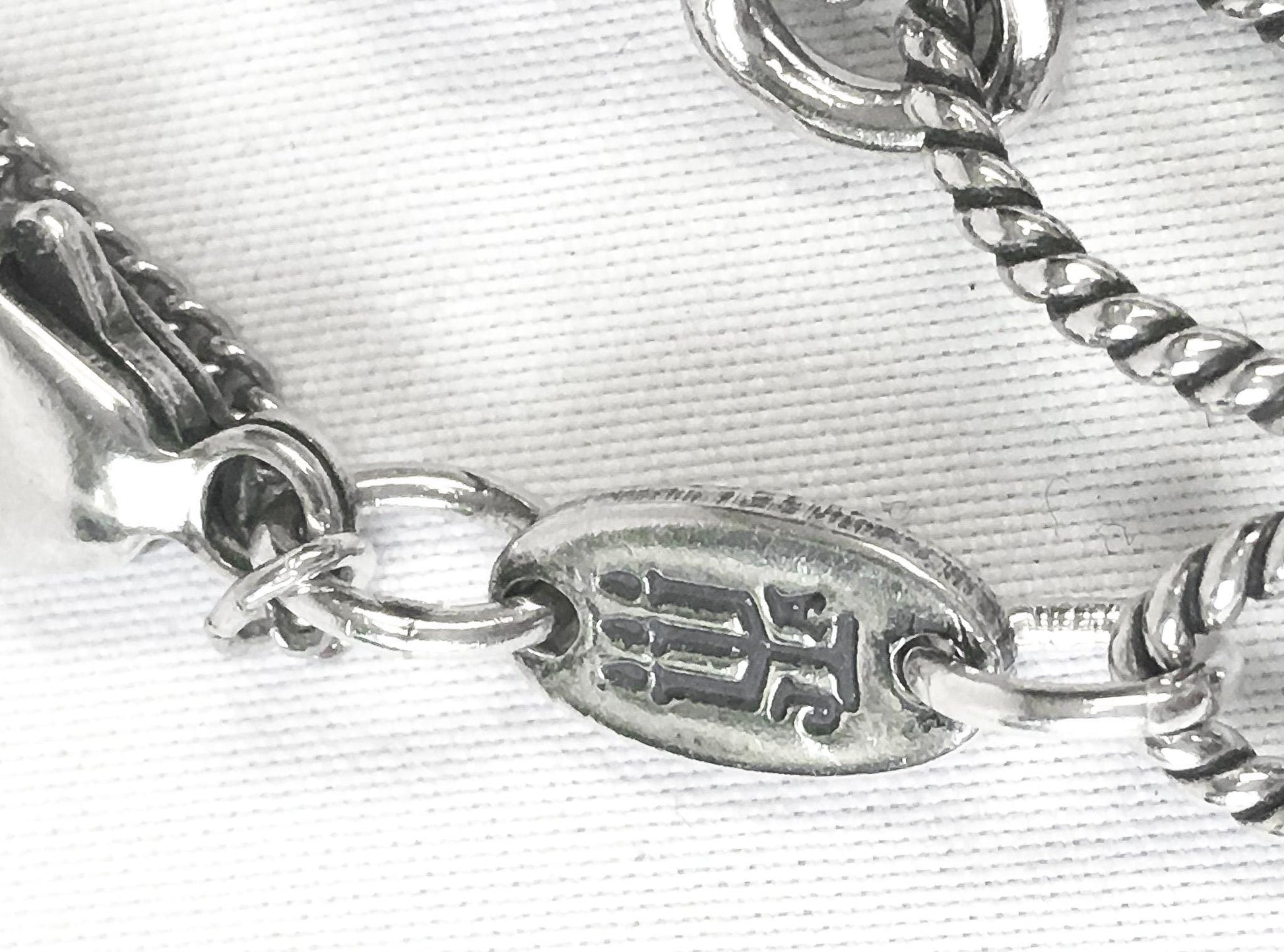 925 Sterling Silver James Avery Ribbed Chain Bracelet, 6.5"-8", Simple Everyday Silver Unisex Adjustable Chain Bracelet