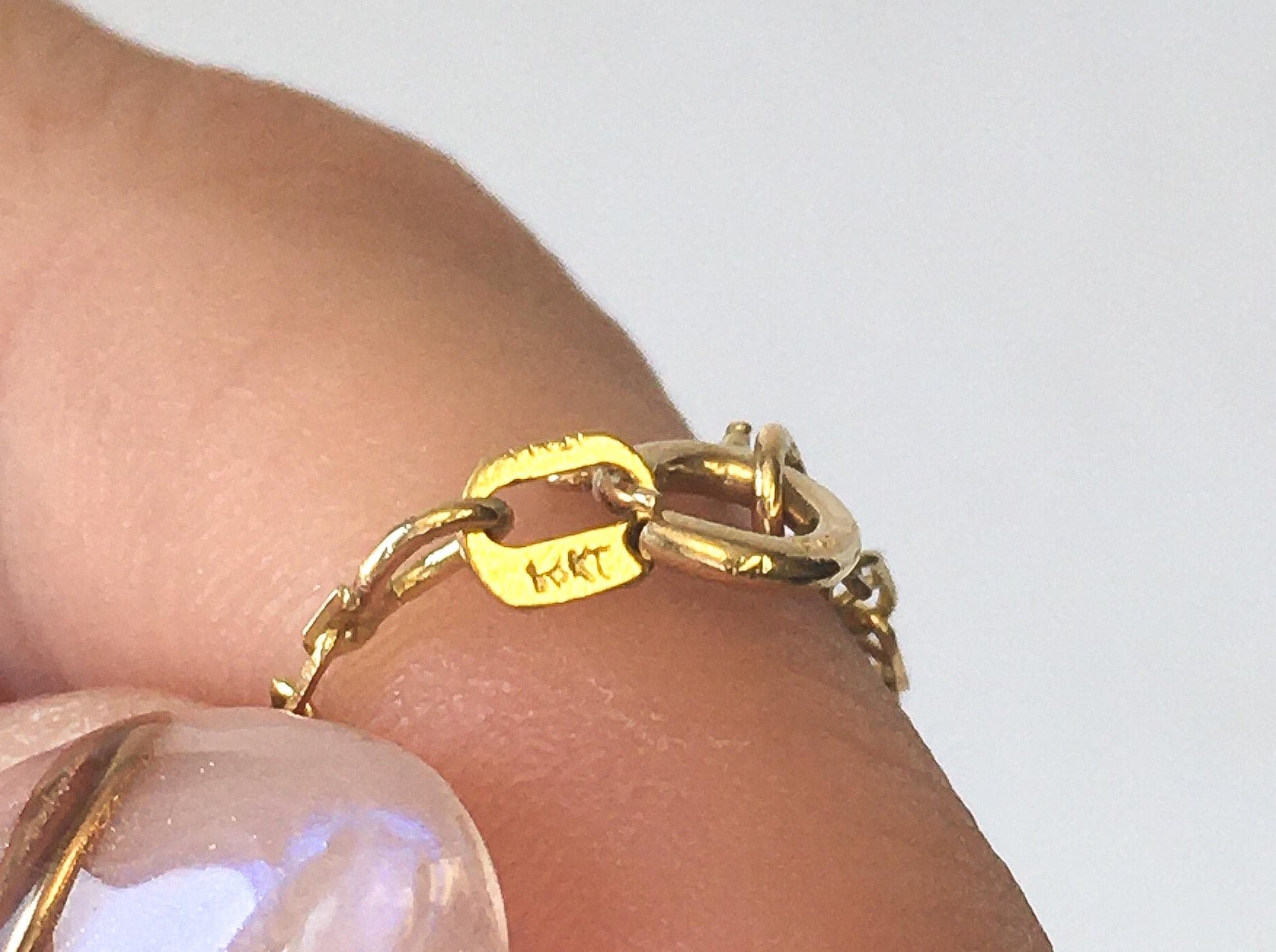 14K Yellow Gold Mariner Anchor Chain Link Necklace, 20 Inches, Roughly 1mm, Simple Dainty Everyday Minimalist Layering Chain Necklace
