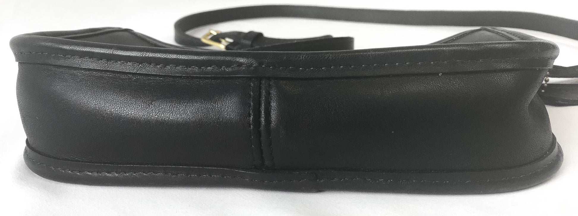 90s Coach Black Wendie Black Leather Shoulder Crossbody Bag, Style #9031, Vintage Classic Everyday Coach Handbag