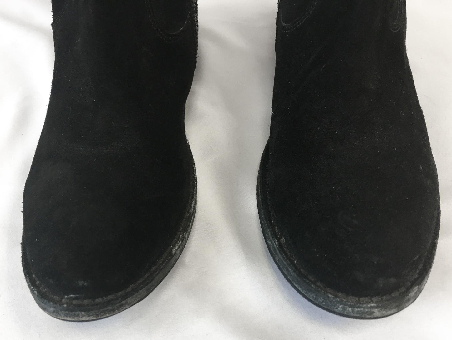 Vintage Inspired Frye Shirley Over The Knee Black Suede Boots, Women's 8.5B, Style 4003, Vintage Classy Western Tall Boots