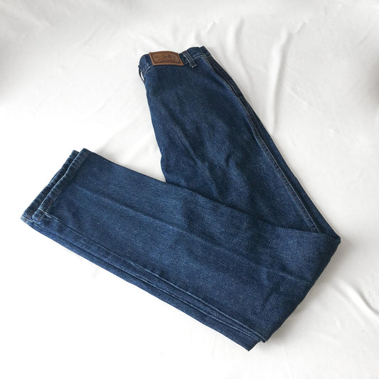 Vintage Rockies Dark Wash High Rise Straight Leg Tapered Jeans, Sz. 28" x 33", Vintage Western Jeans