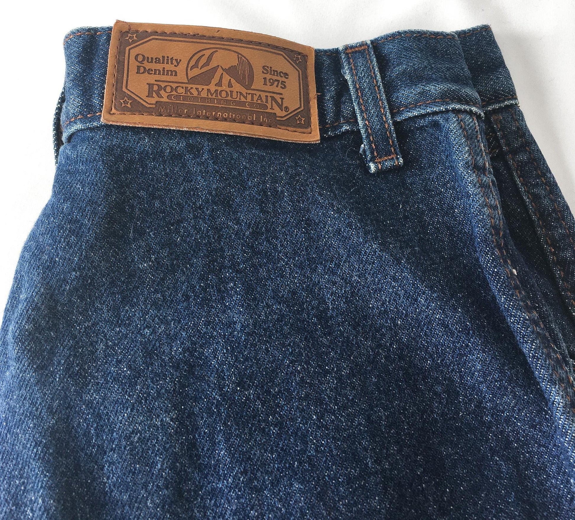 Vintage Rockies Dark Wash High Rise Straight Leg Tapered Jeans, Sz. 28" x 33", Vintage Western Jeans
