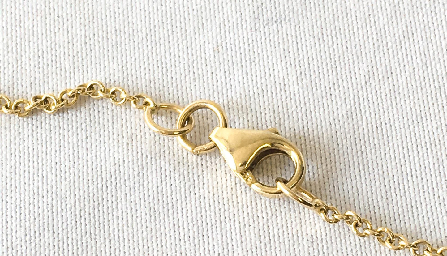 EFFY 14K Line Diamond Trapeze Bar Necklace, 16", Simple Dainty Everyday Minimalist Cartier Style Necklace