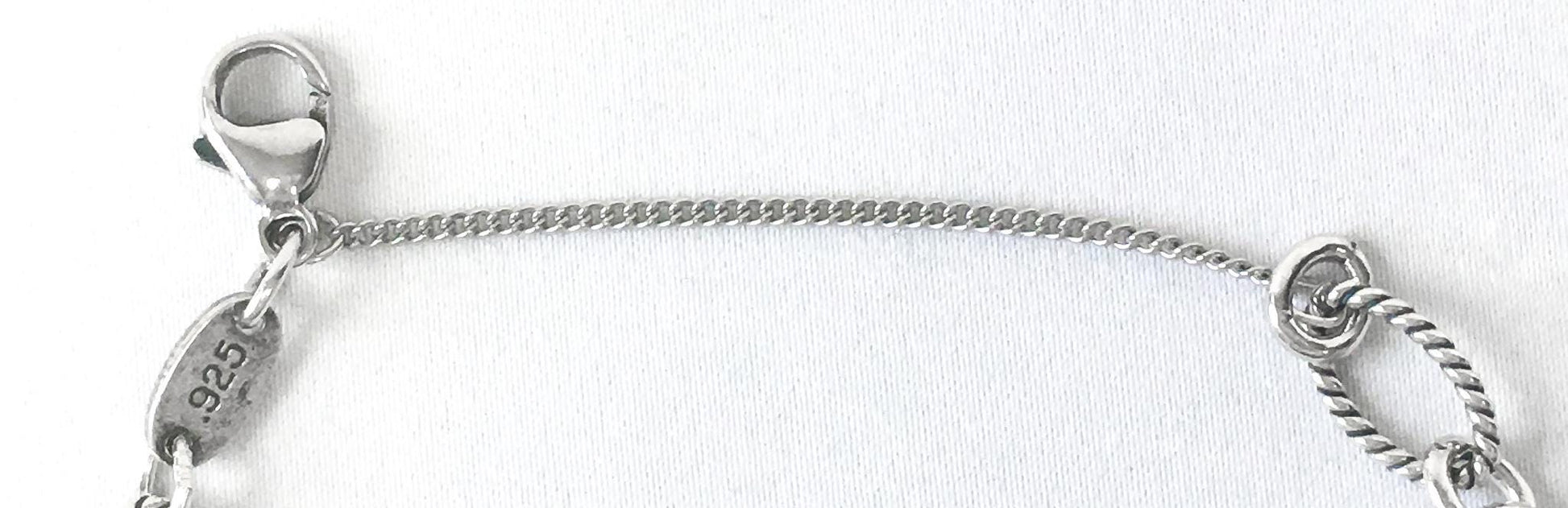 925 Sterling Silver James Avery Ribbed Chain Bracelet, 6.5"-8", Simple Everyday Silver Unisex Adjustable Chain Bracelet