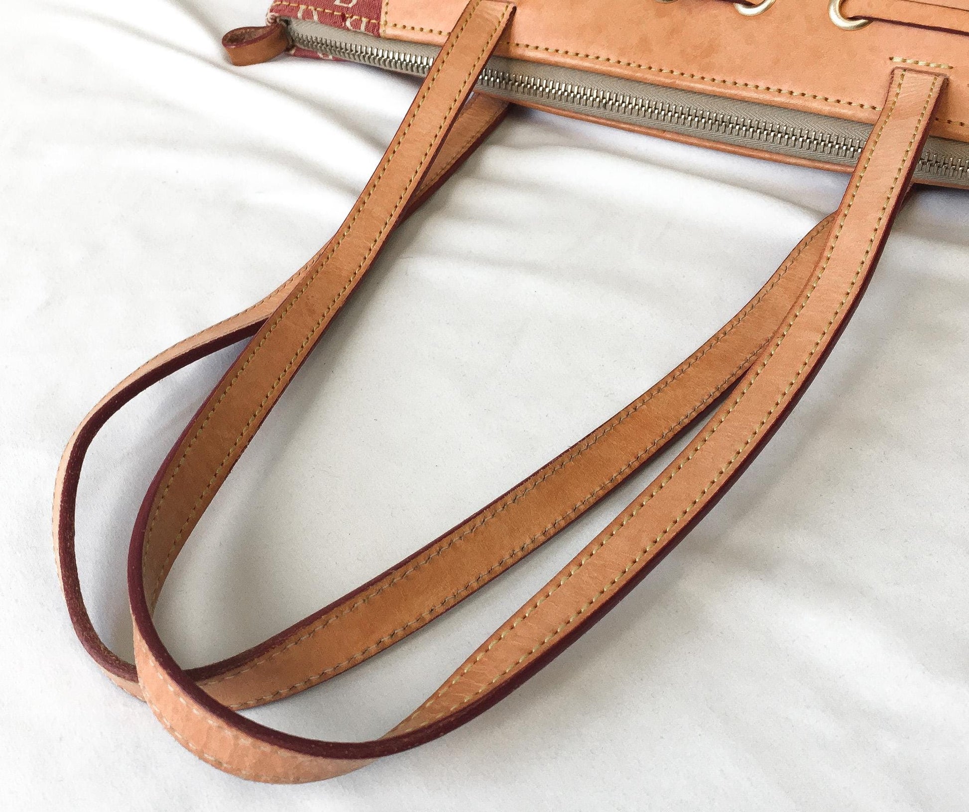 Y2K 00s Dooney and Bourke Burgundy Red Monogram Large Tassel Shoulder Tote Bag, Vintage Classic Y2K Dooney Handbag
