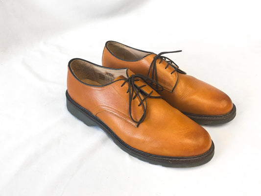 Vintage Dr. Martens Octavius Tan/Brown Leather Oxford Loafers, Men's Sz. 13, Vintage Dr. Martens Preppy Academia Style Dress Shoes