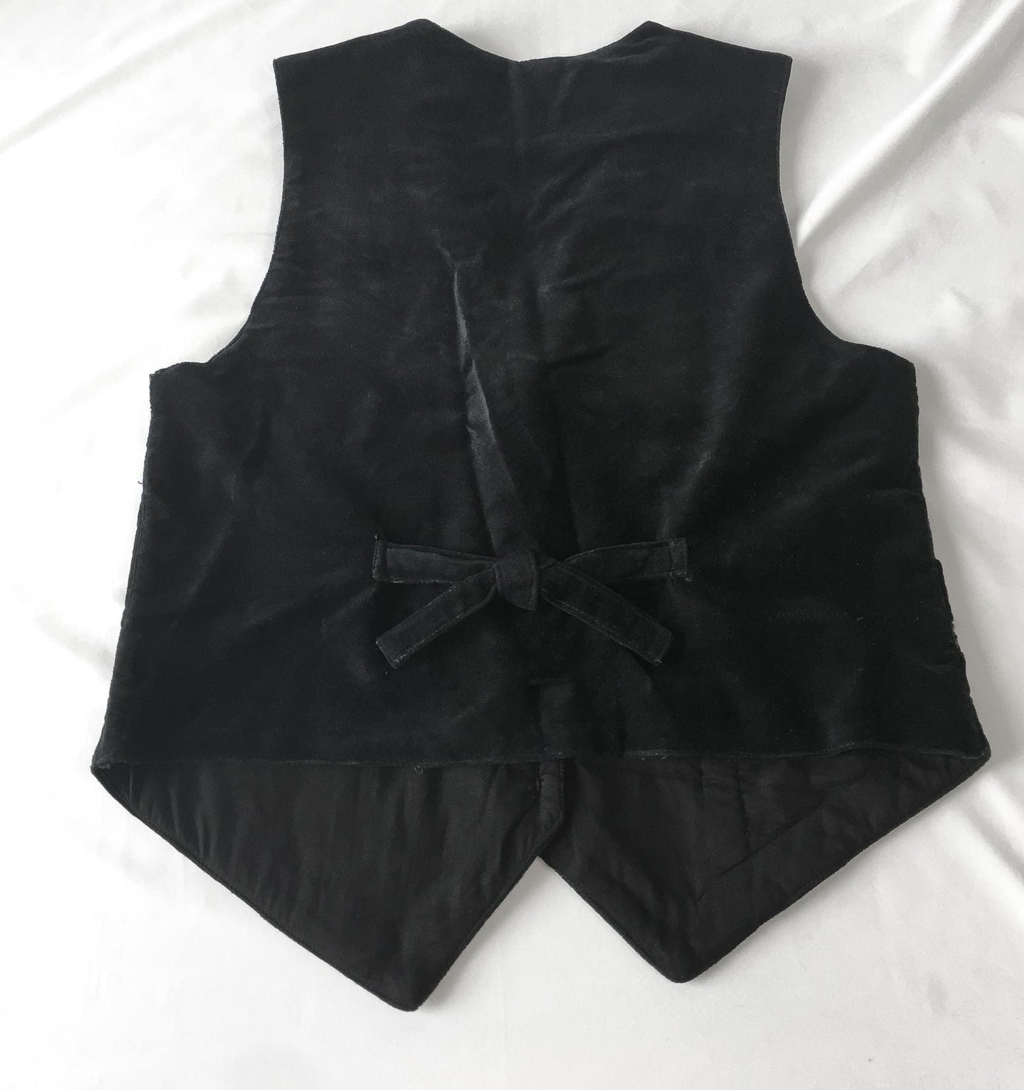 Vintage Black Velvet Floral Metallic Patchwork Vest, Women's Sz. M, Vintage Patchwork Grandma Boho Style Top