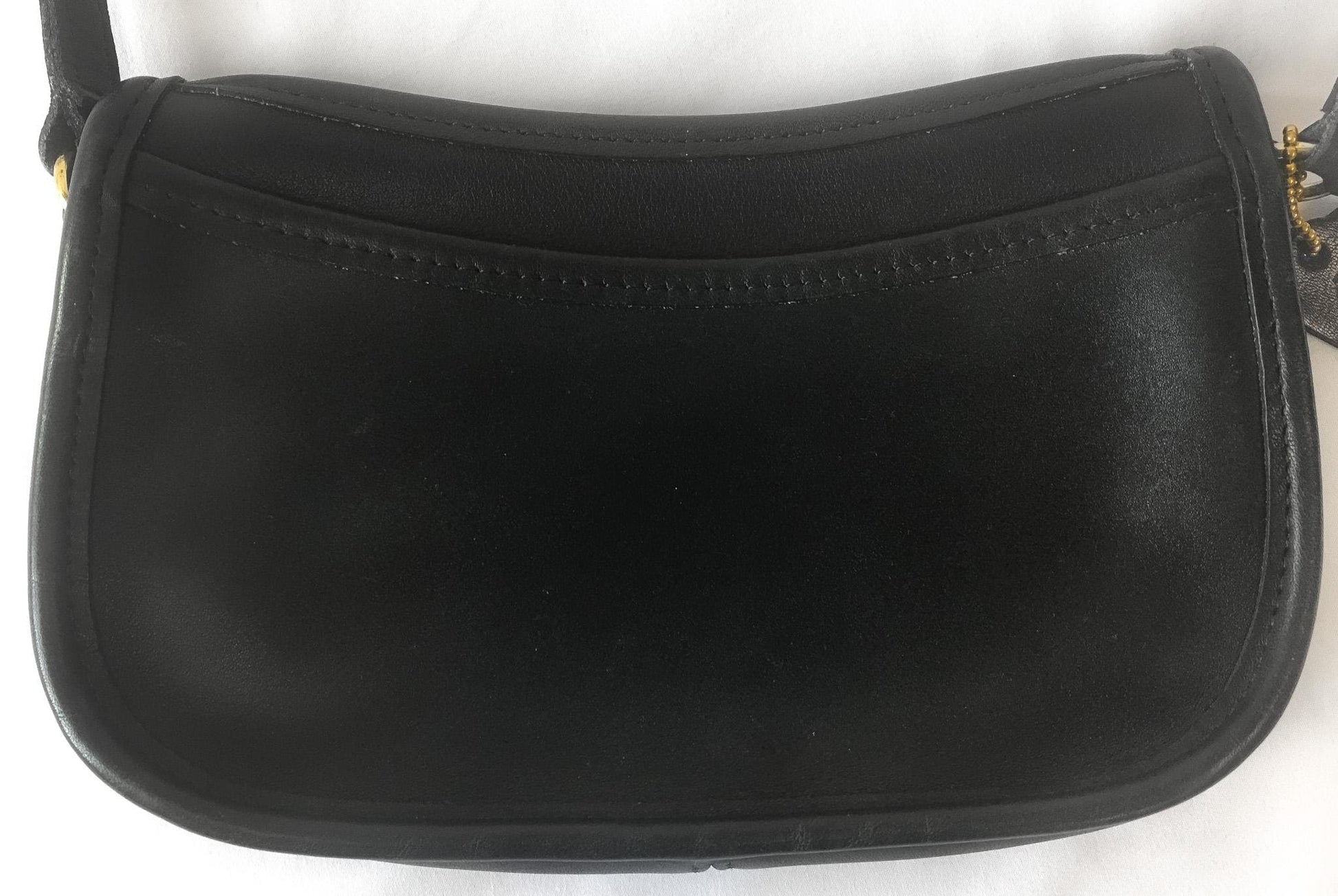 90s Coach Black Wendie Black Leather Shoulder Crossbody Bag, Style #9031, Vintage Classic Everyday Coach Handbag