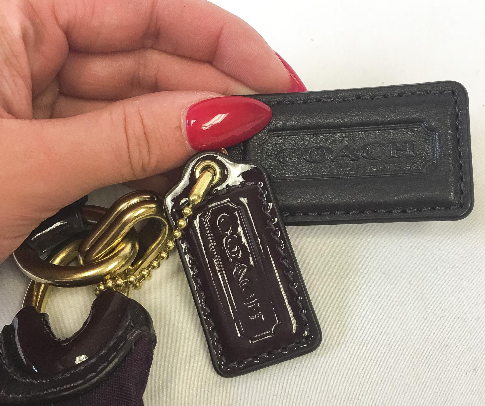 Y2K 00s Coach Signature C Kristin Op Art Lurex Burgundy/Wine Shoulder Bag, Style 18281, Y2K Vintage Coach Purse