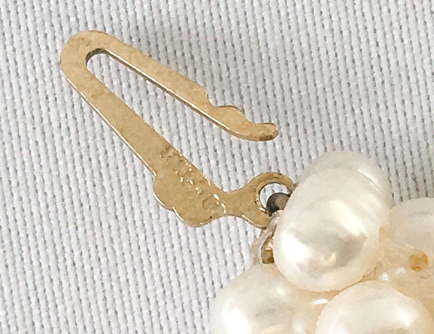 Vintage Genuine Pearl Rope Necklace with 14K Gold Clasp, 18.5", Elegant Unique Statement Pearl Necklace