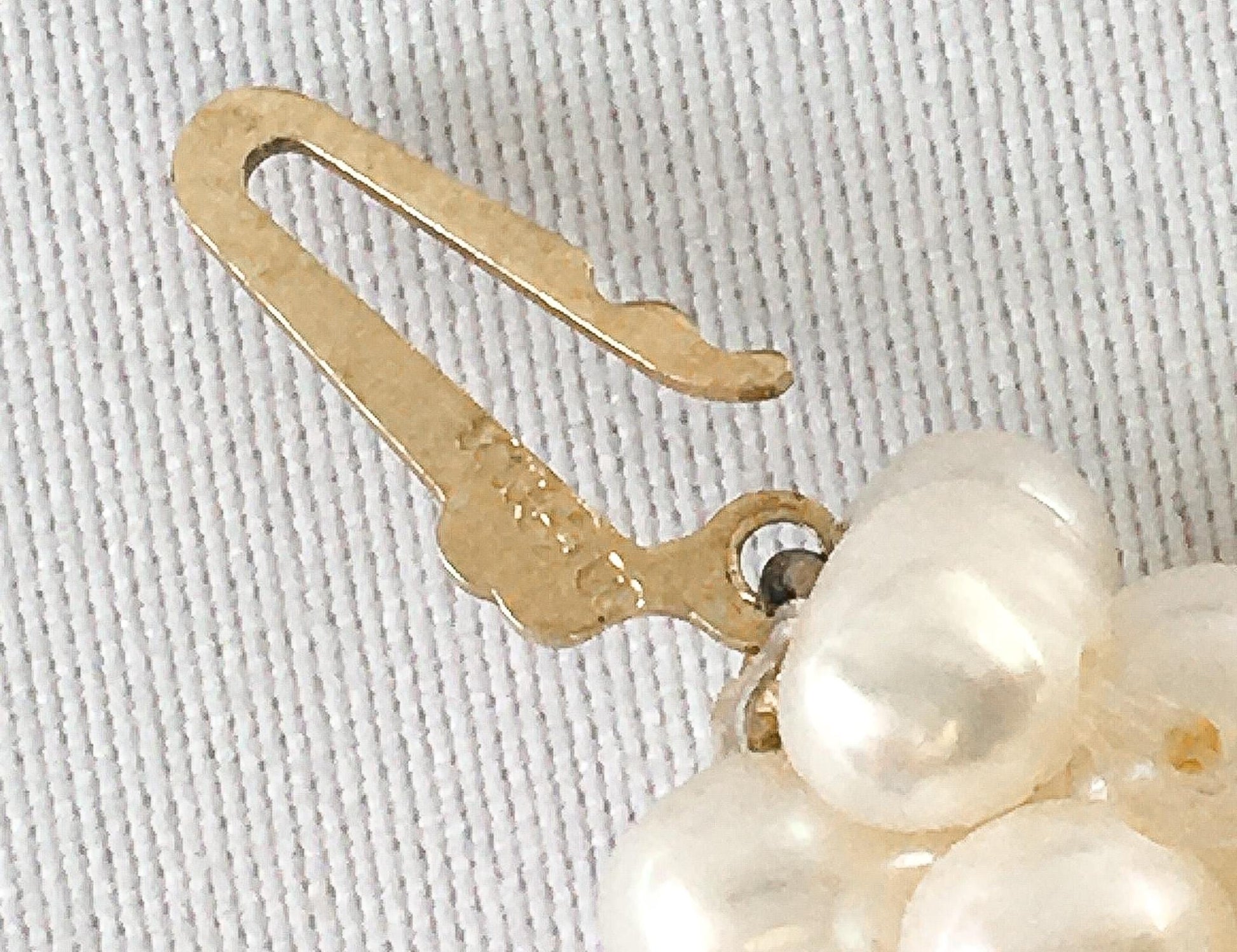 Vintage Genuine Pearl Rope Necklace with 14K Gold Clasp, 18.5", Elegant Unique Statement Pearl Necklace