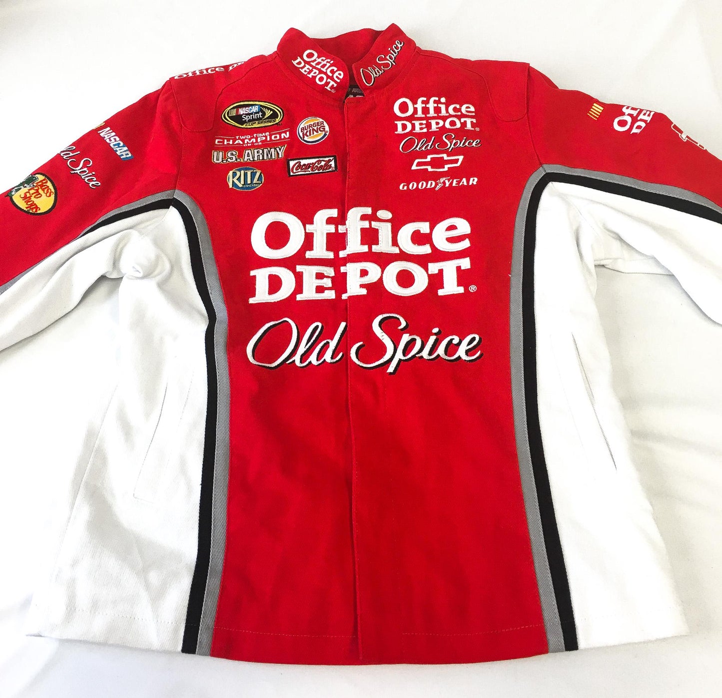 Chase Authentics Tony Stewart #14 Office Depot Red Racing Jacket, Men's Sz. M, Vintage Nascar F1 Streetwear Unisex Jacket