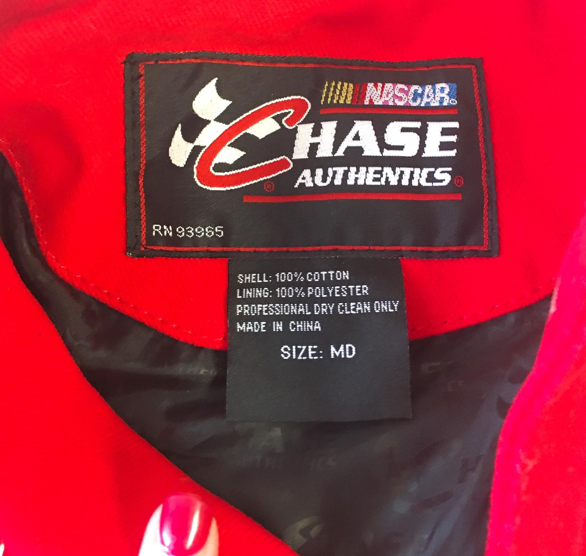 Chase Authentics Tony Stewart #14 Office Depot Red Racing Jacket, Men's Sz. M, Vintage Nascar F1 Streetwear Unisex Jacket