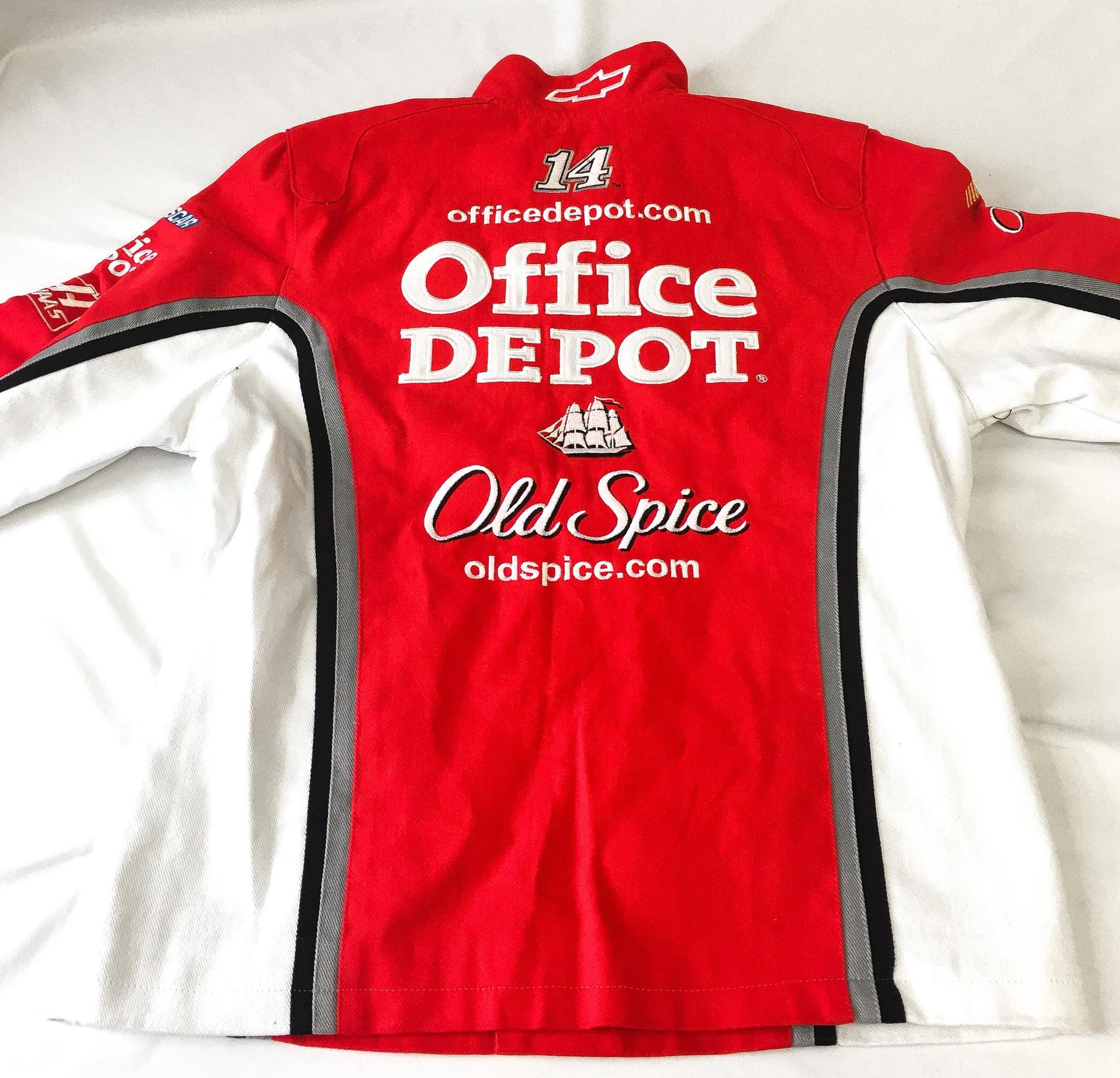 Chase Authentics Tony Stewart #14 Office Depot Red Racing Jacket, Men's Sz. M, Vintage Nascar F1 Streetwear Unisex Jacket