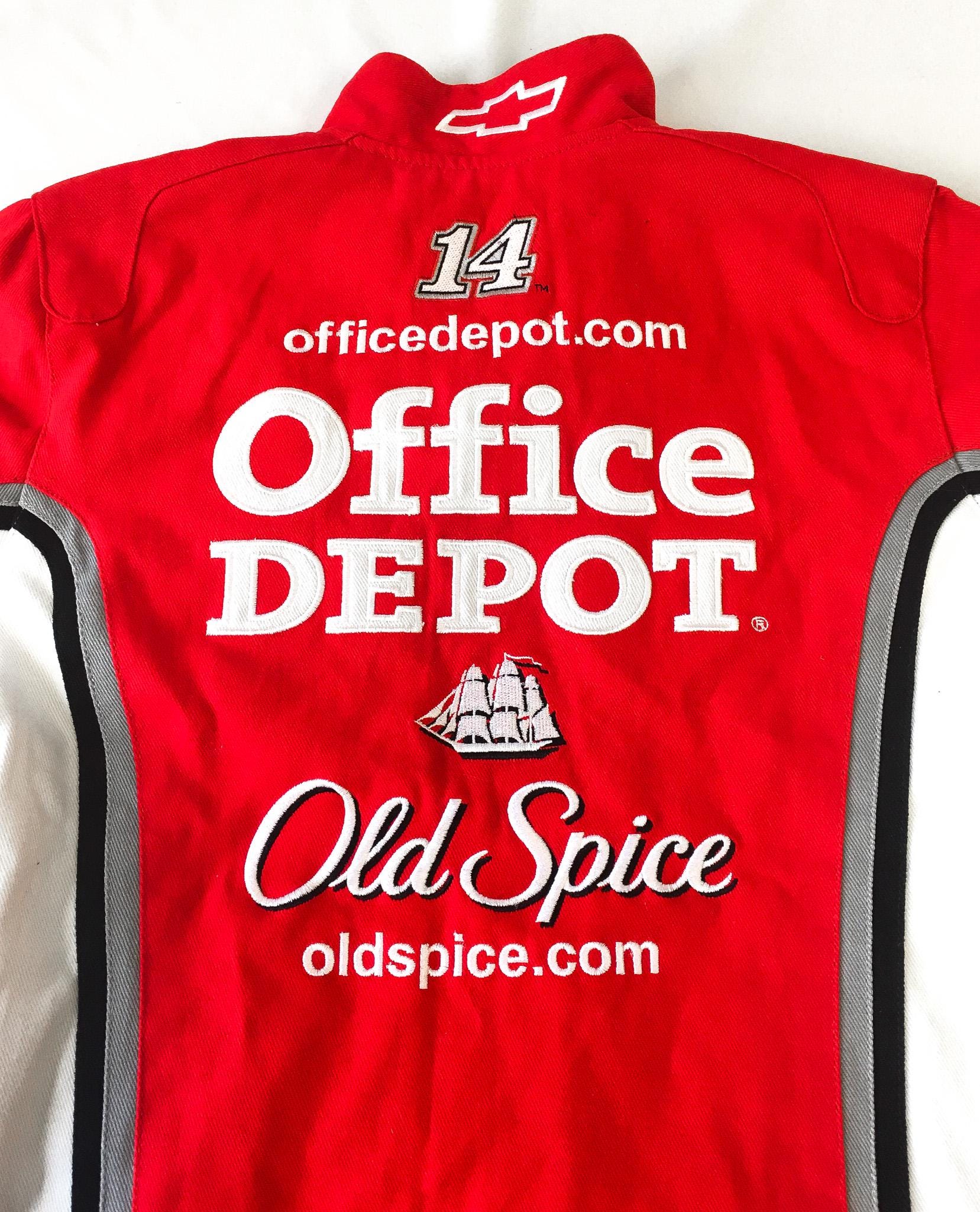 Chase Authentics Tony Stewart #14 Office Depot Red Racing Jacket, Men's Sz. M, Vintage Nascar F1 Streetwear Unisex Jacket