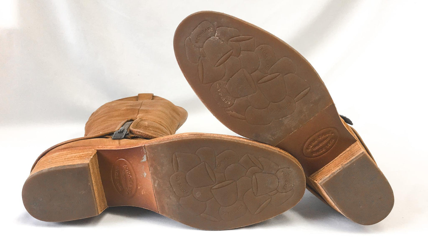 Kork-Ease Kayla II Brown Leather Knee High Boots, Women's Sz. 10M, Vintage Classic Everyday Leather Boots