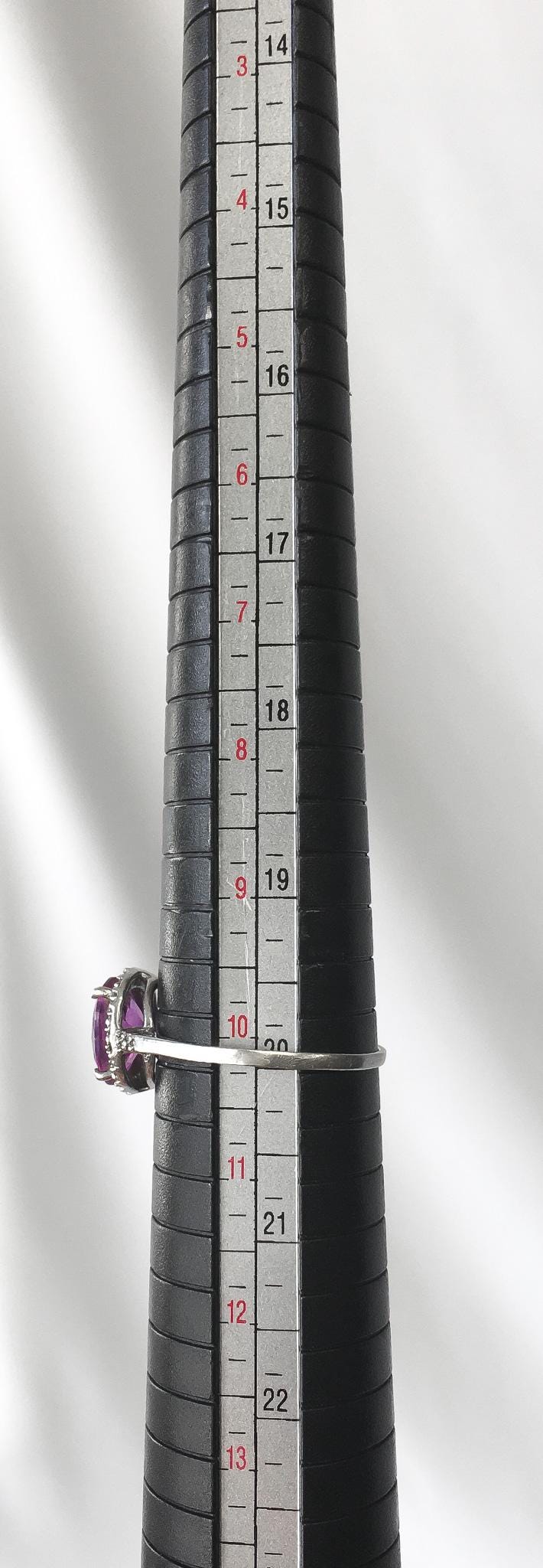 Vintage 925 Purple Sapphire Oval Cut Ring, Sz. 10.25, Elegant Regal Cocktail Art Deco Style Statement Ring