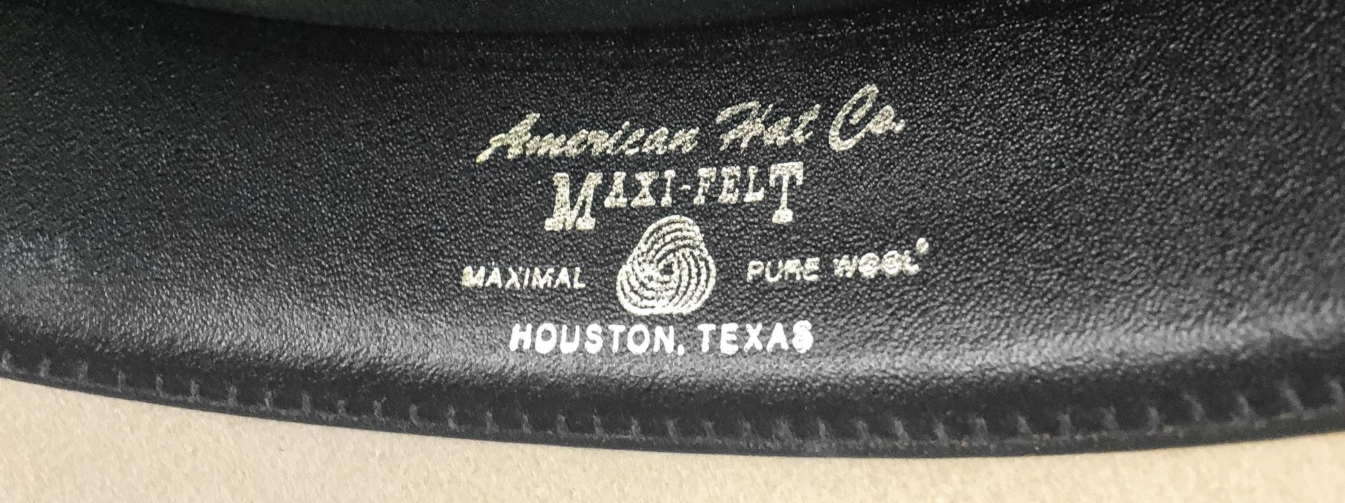 Vintage American Hat Company Maxi Felt Beige Cowboy Hat with Feather Band, Sz. 7, Unique Vintage Western Hat