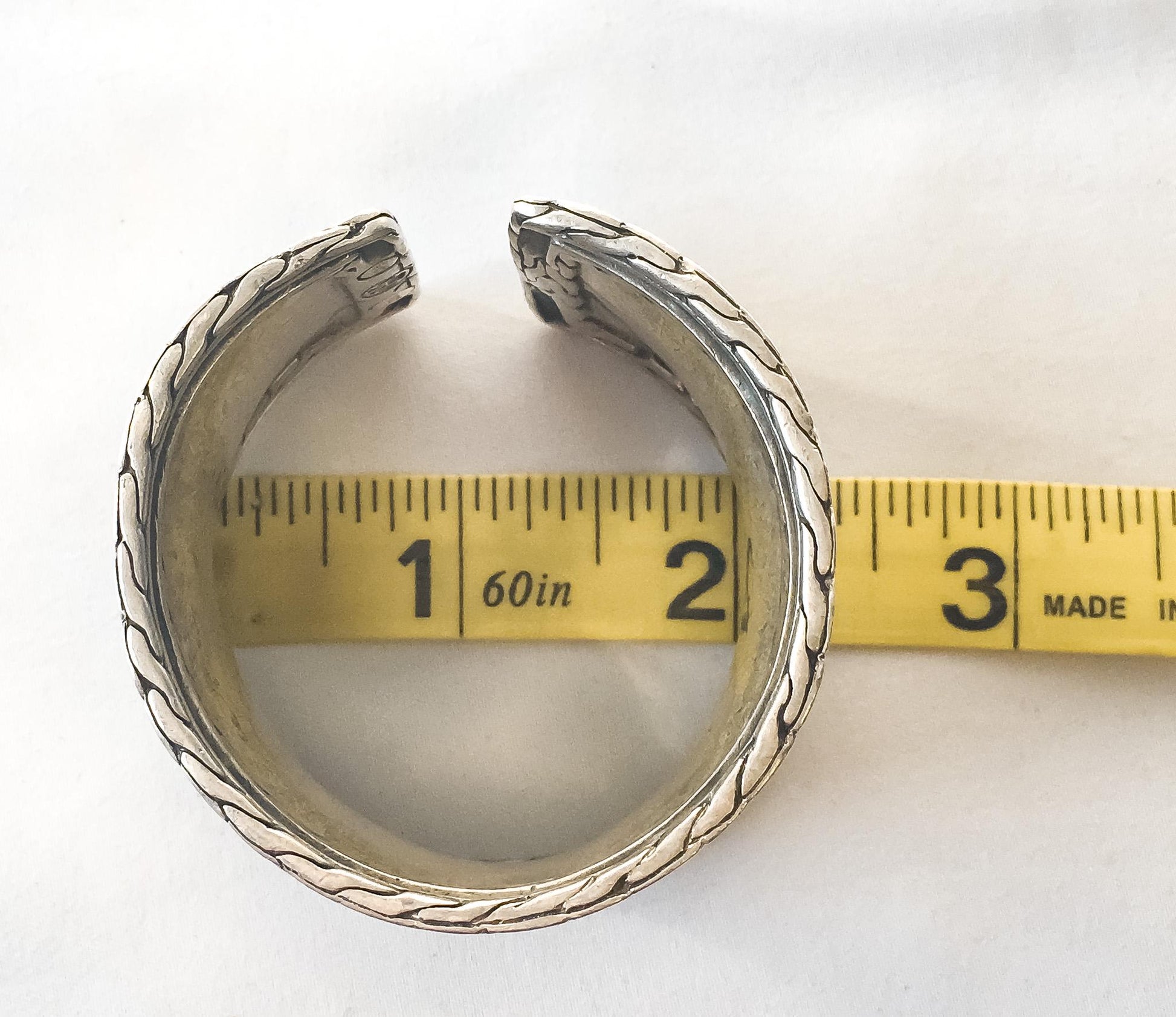 Vintage John Hardy 22K Gold 925 Sterling Silver Hammered Adjustable Cuff Bracelet, Vintage Brutalist Statement Style Bracelet