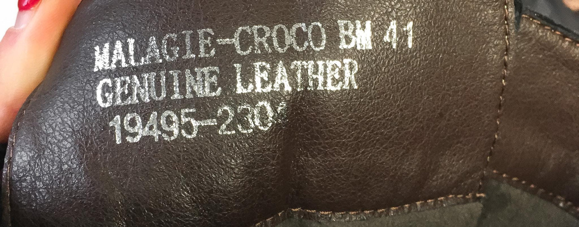 Vintage Inspired L'Artiste Malagie-Croco Black Metallic Lace Up Leather Boots, Approx. Women's 9.5, Unique Statement Boho Style Boots