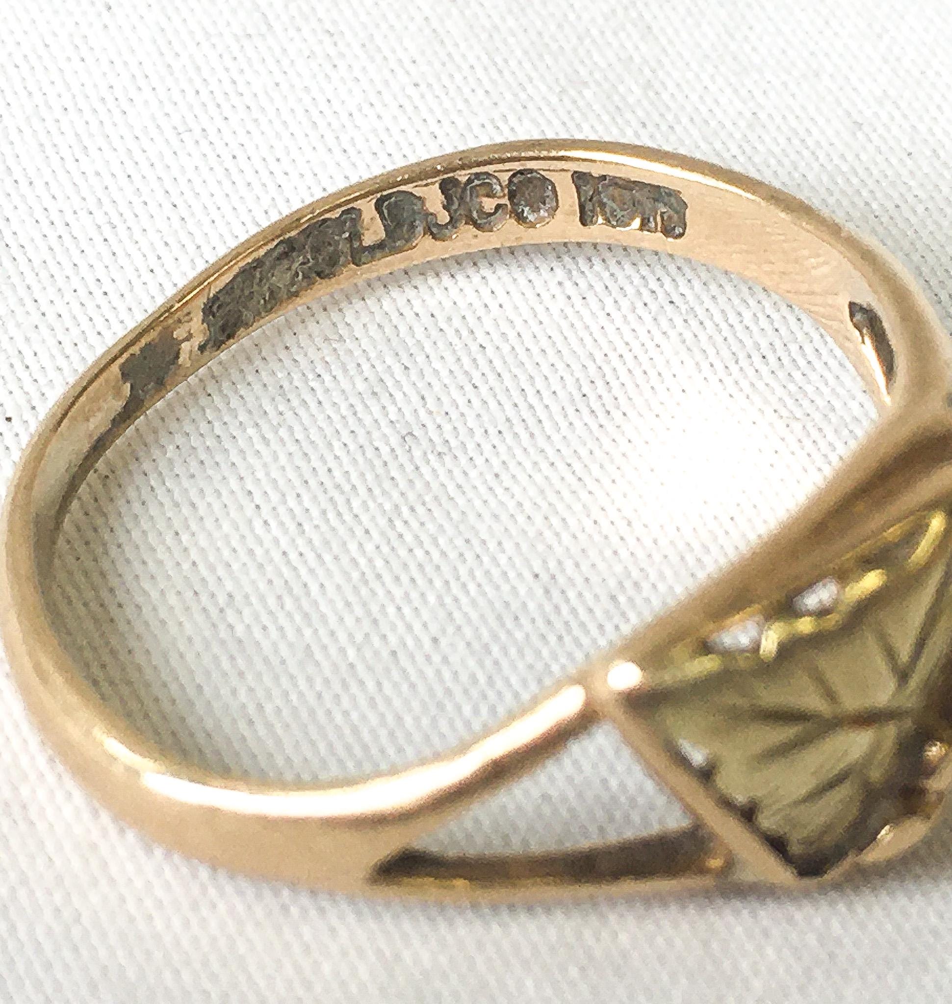 Vintage 10K JCO Black Hills Gold Two Toned Leaf Ring, Sz. 6.5, Vintage Simple Everyday Black Hills Gold Jewelry