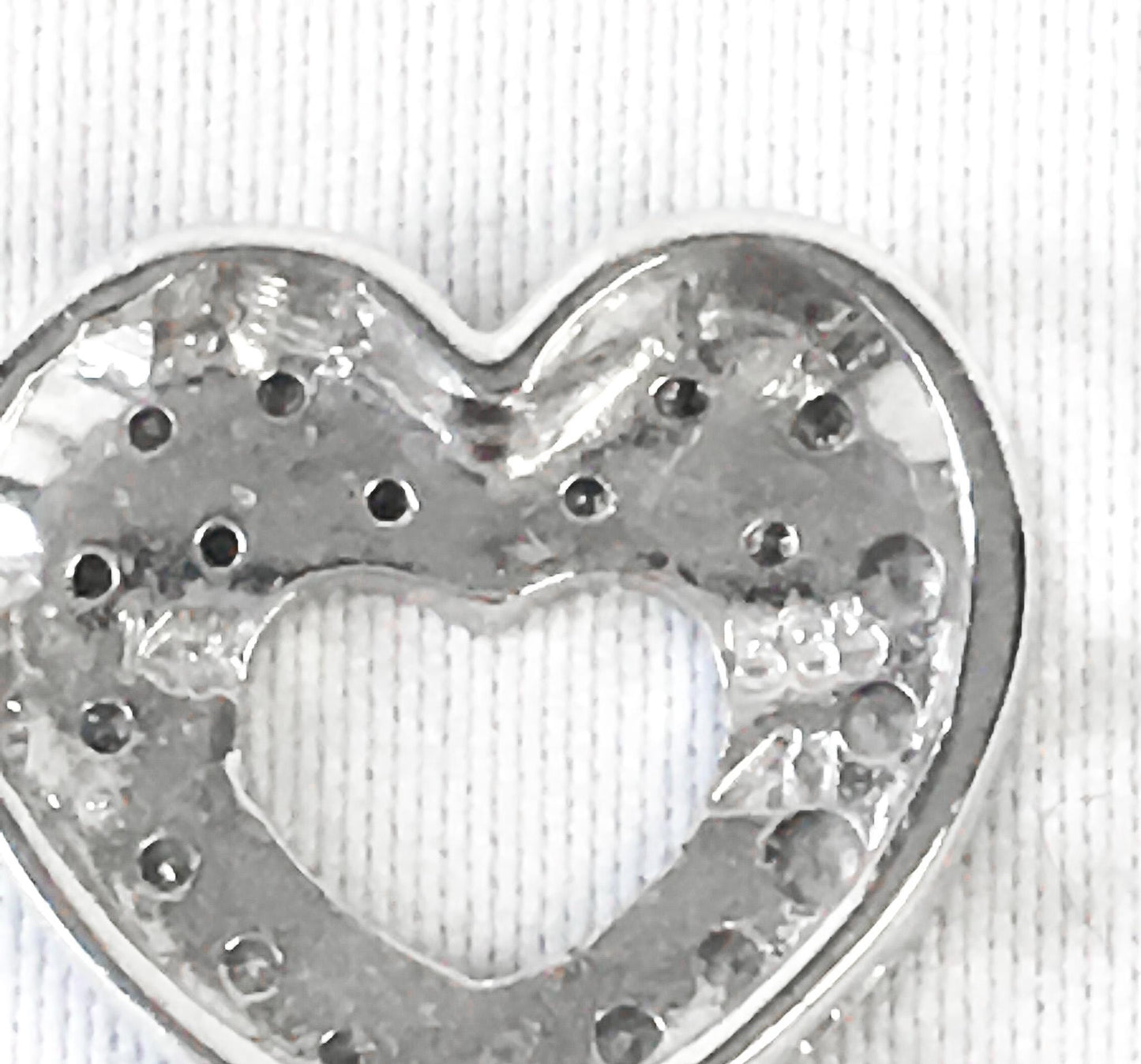 14K White Gold Diamond Heart Pendant