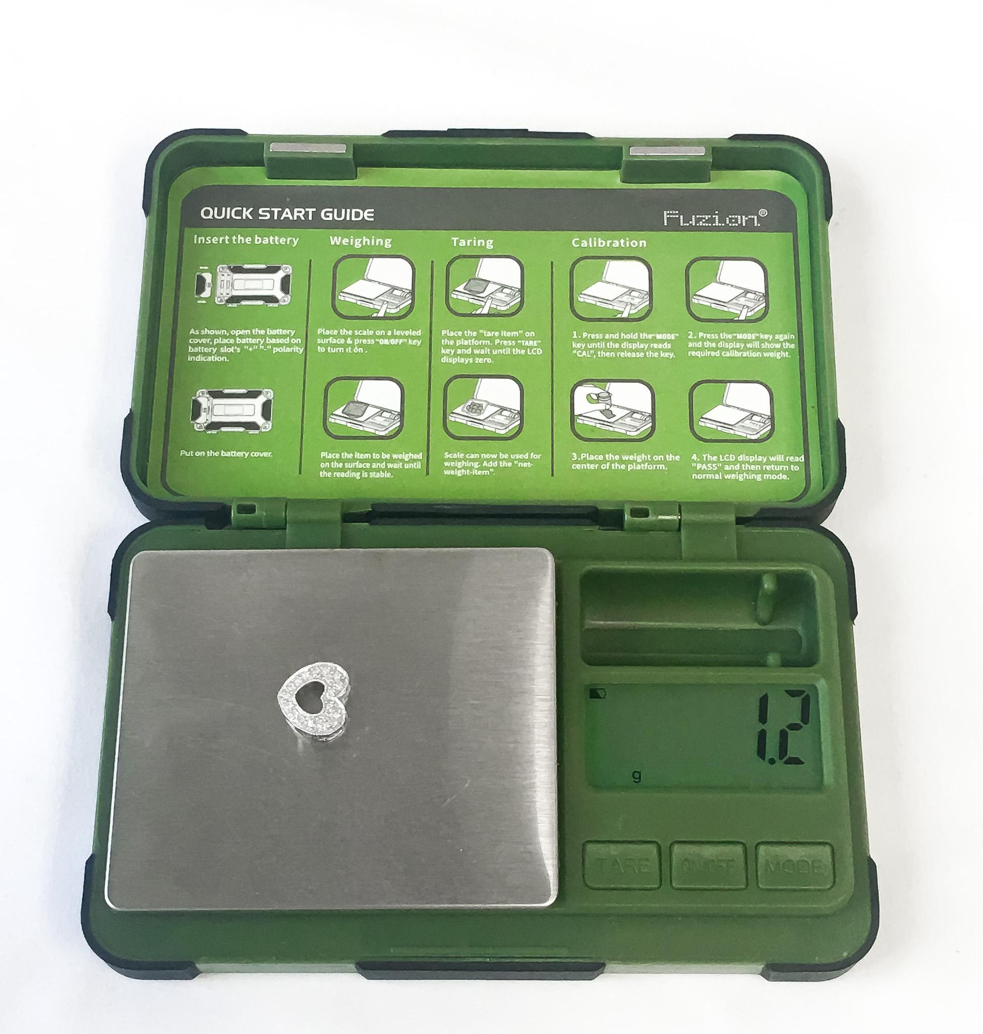 14K White Gold Diamond Heart Pendant