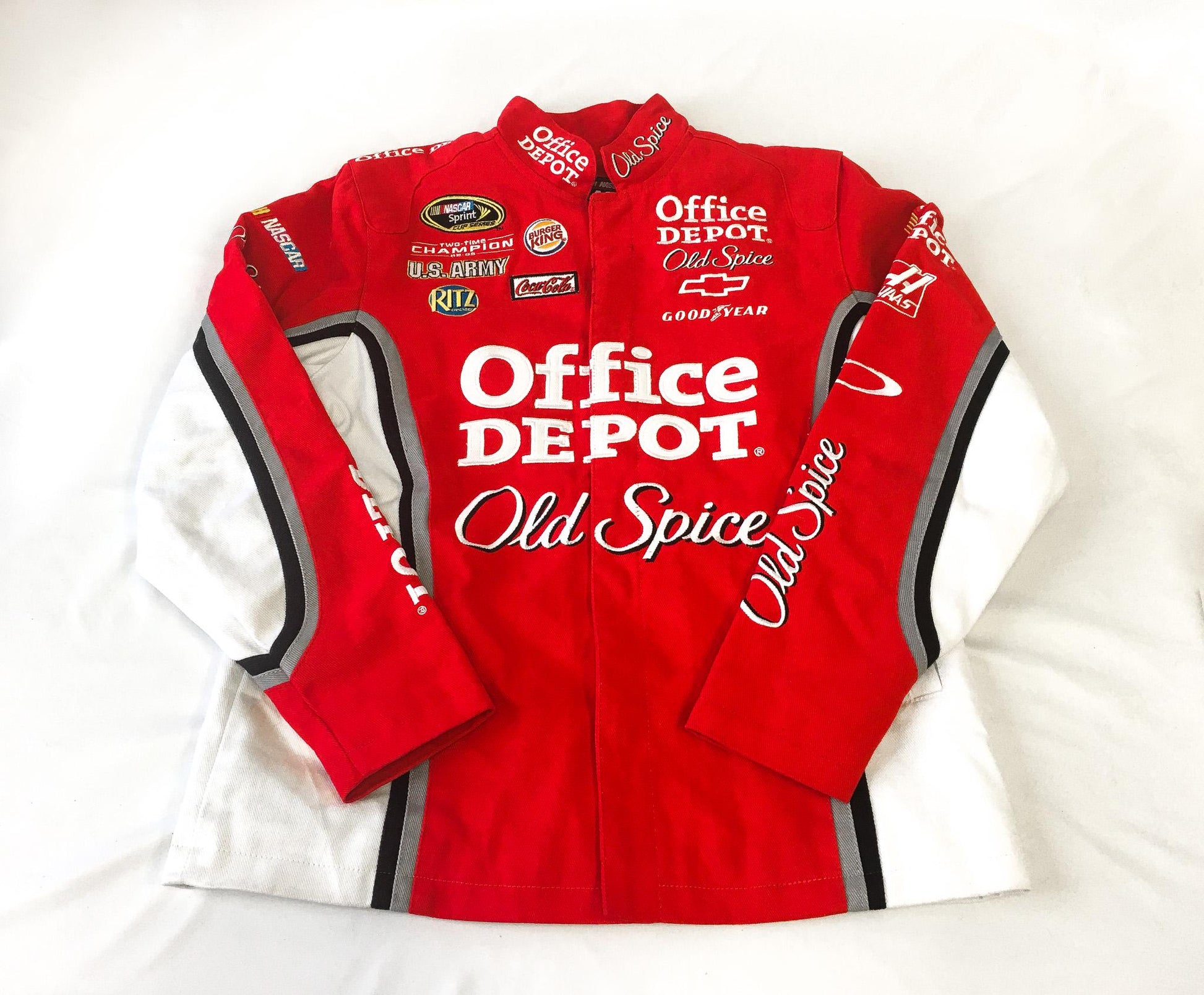 Chase Authentics Tony Stewart #14 Office Depot Red Racing Jacket, Men's Sz. M, Vintage Nascar F1 Streetwear Unisex Jacket