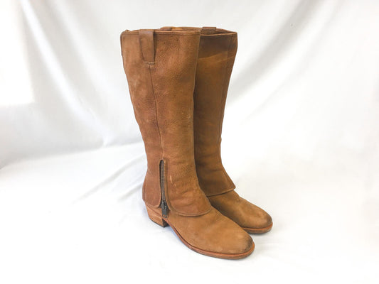 Kork-Ease Kayla II Brown Leather Knee High Boots, Women's Sz. 10M, Vintage Classic Everyday Leather Boots