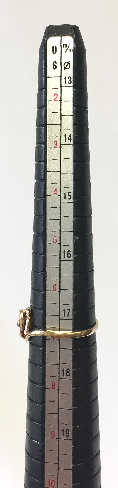 Vintage 10K Yellow Gold Mini Diamond Etched Heart Ring, Sz. 7, Simple Dainty Everyday Minimalist Ring