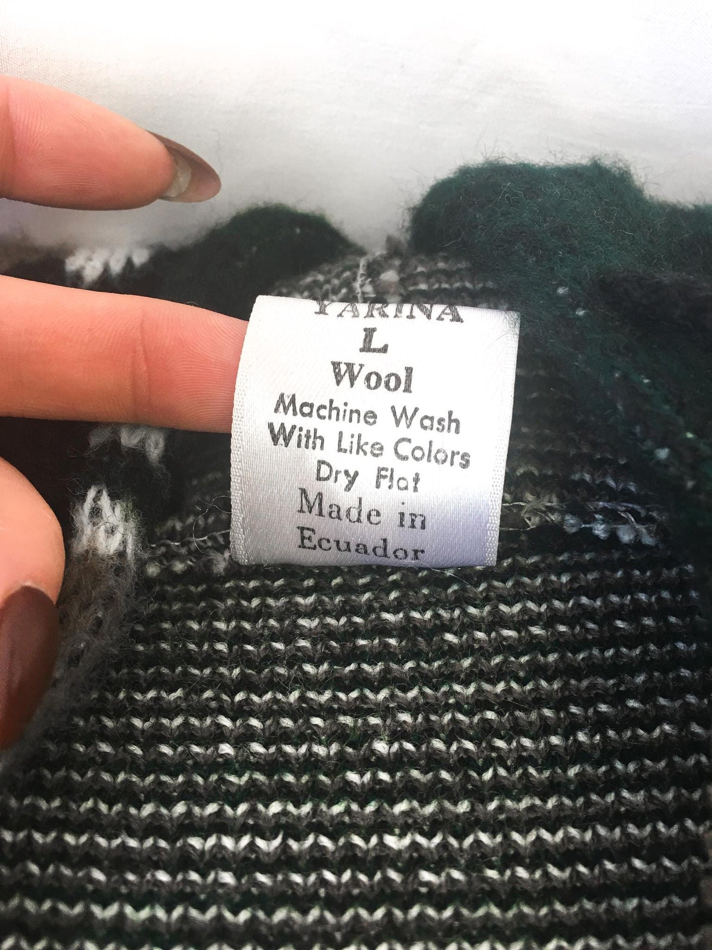 90s Yarina Forest Green/Black Wolf Dreamcatcher Wool Blend Native Style Zip Up Hoodie, Men's Sz L Unisex Native Western Style Sweatshirt