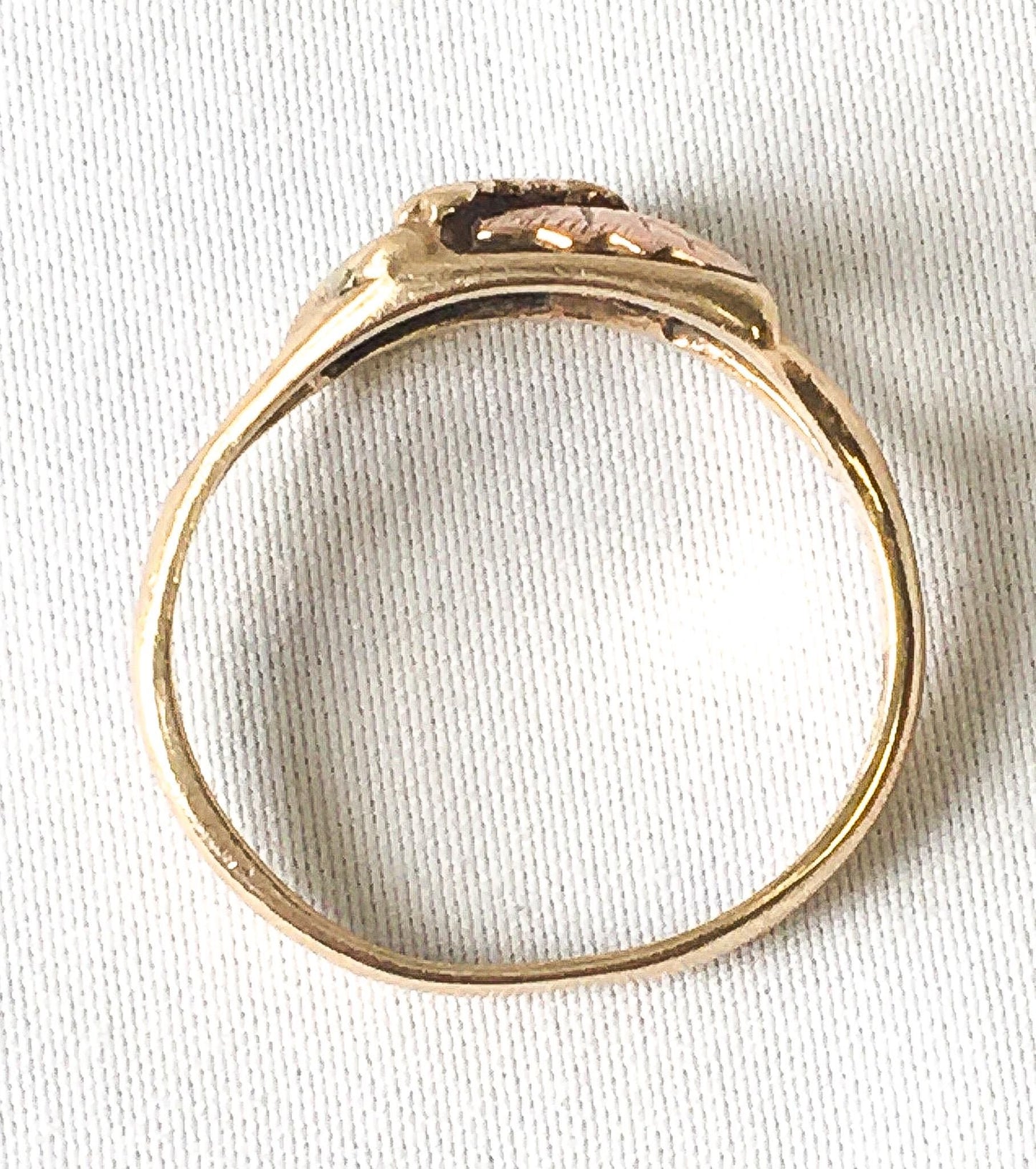 Vintage 10K JCO Black Hills Gold Two Toned Leaf Ring, Sz. 6.5, Vintage Simple Everyday Black Hills Gold Jewelry